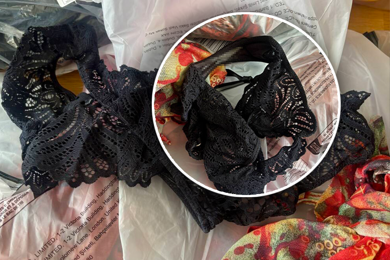 Als die Niederösterreicherin ihre Bestellung auspackte, fiel die schwarze Spitzenunterwäsche aus der Verpackung.