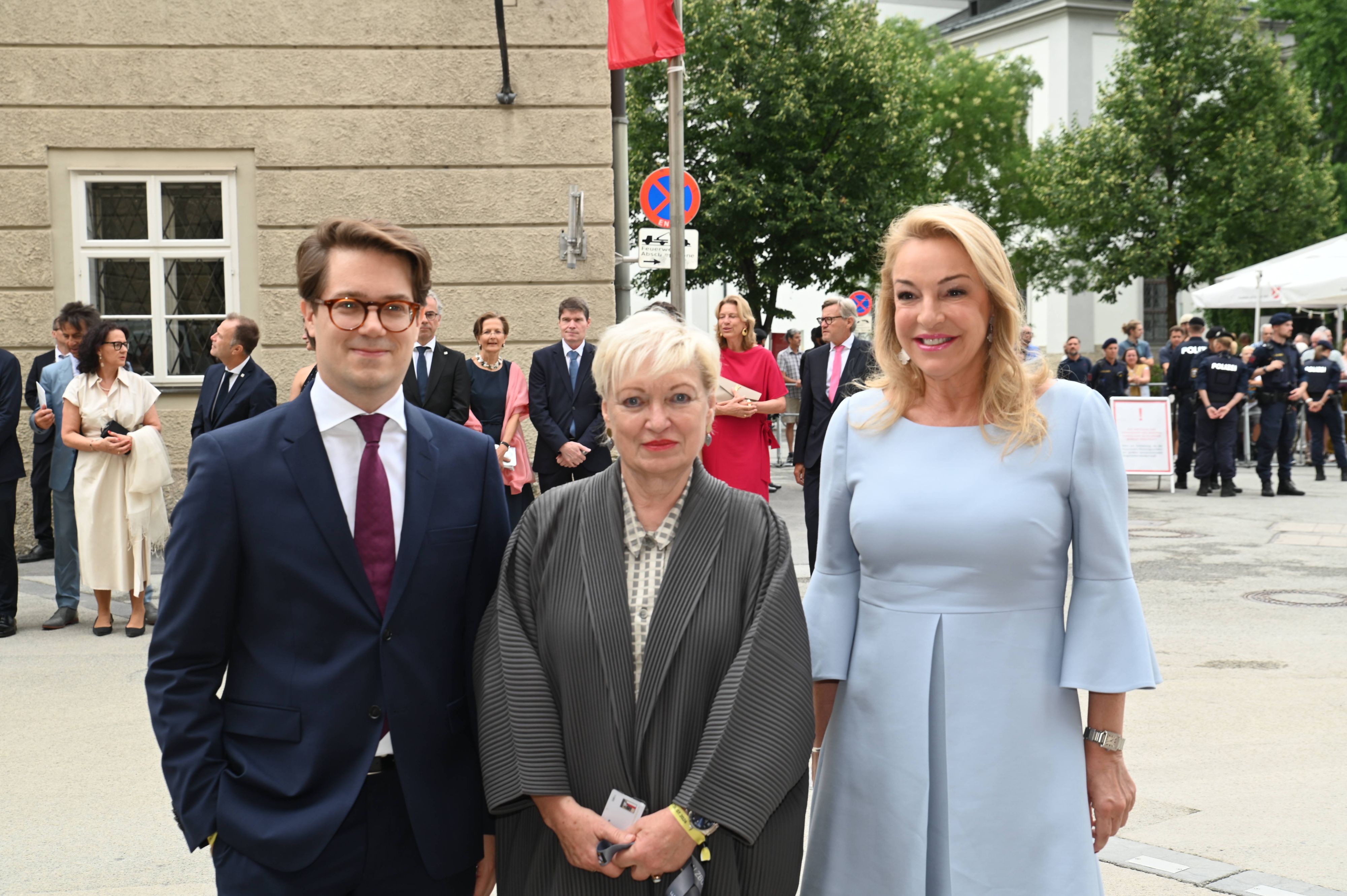 Noch sind sie ein Festspiel-Team: Lukas Crepaz, Karin Bergmann und Kristina Hammer (v.l.)