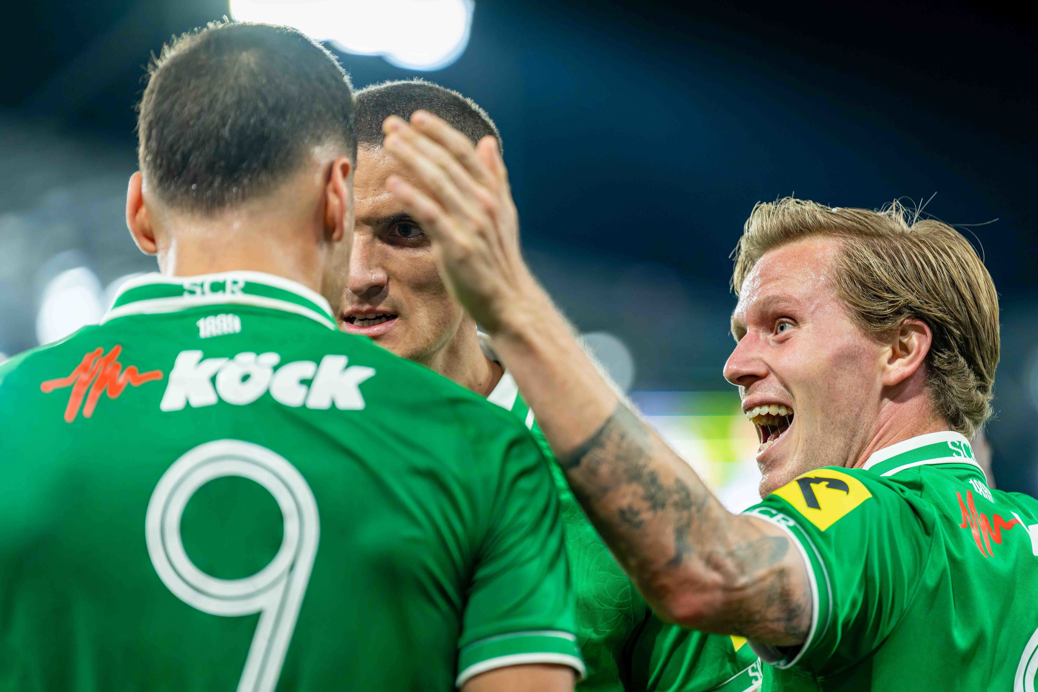 Rapid feiert den Heimsieg gegen die WSG Tirol. 