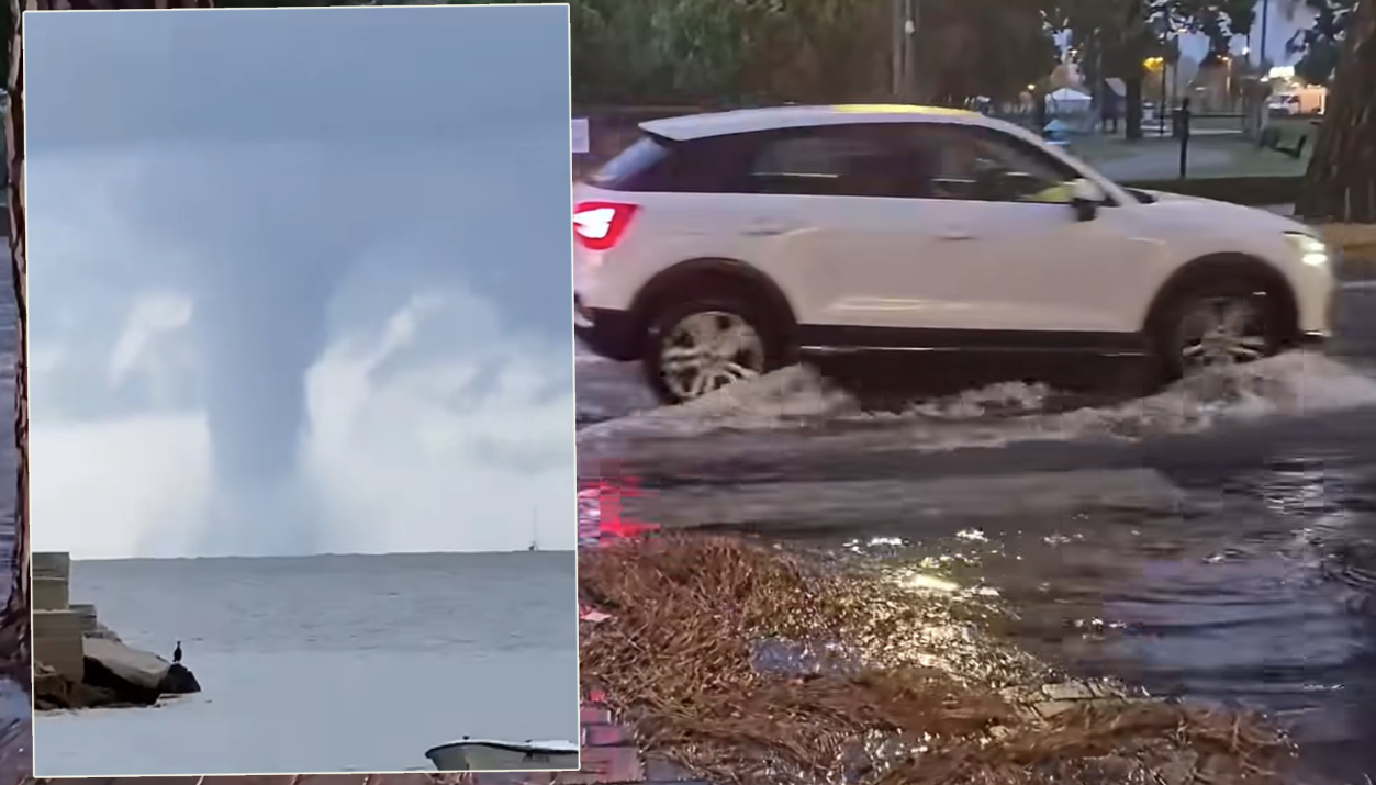 Heute.at - Wasserhose vor Rovinj – Jesolo steht unter Wasser