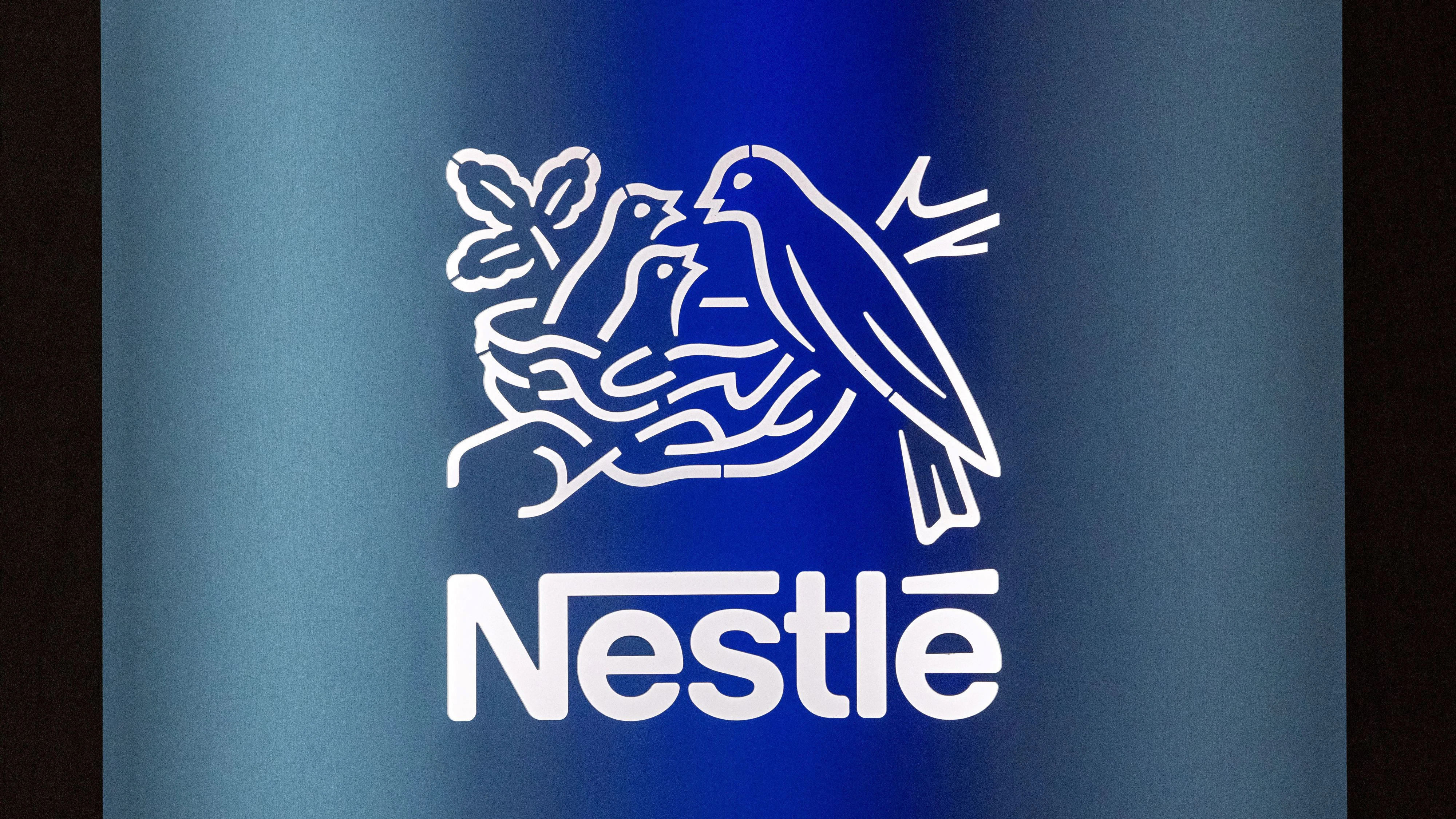 FILE PHOTO: A view of the logo during the Annual General Meeting of Nestle in Ecublens near Lausanne, Switzerland, April 18, 2024. REUTERS/Denis Balibouse/File Photo