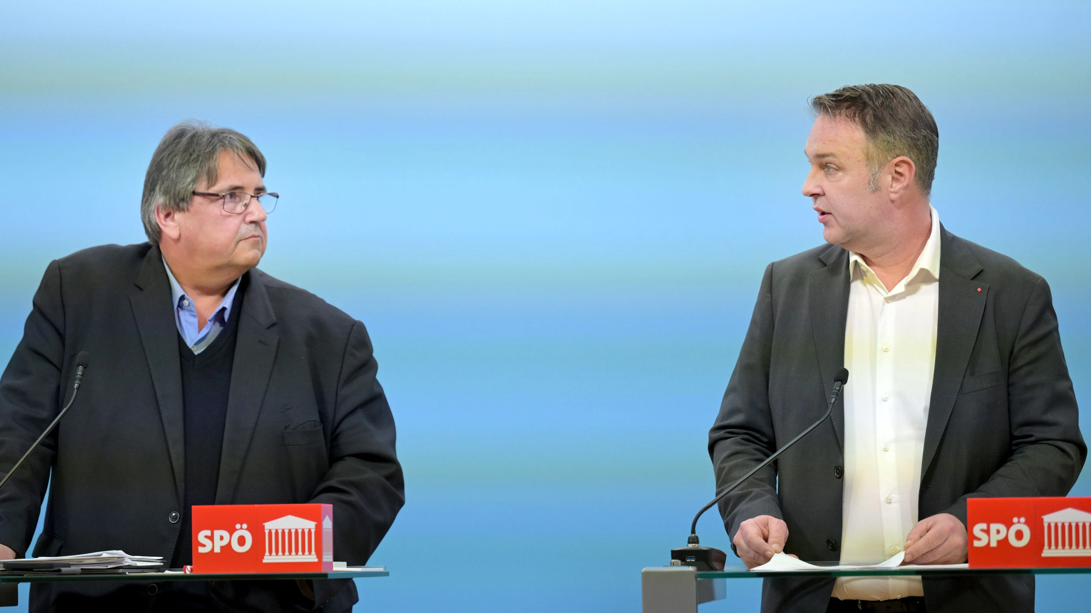 Beppo Muchitsch und Andreas Babler im Jahr 2024.