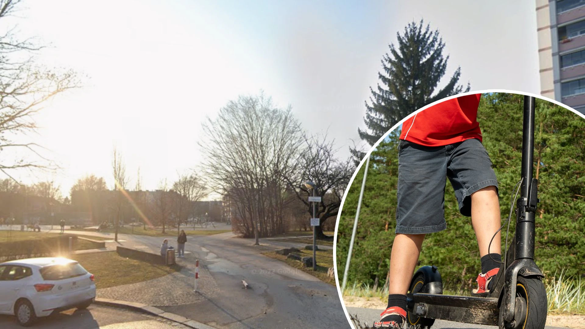 Die Teenies rasten auf E-Scootern durch den Park. (Symbolbild)