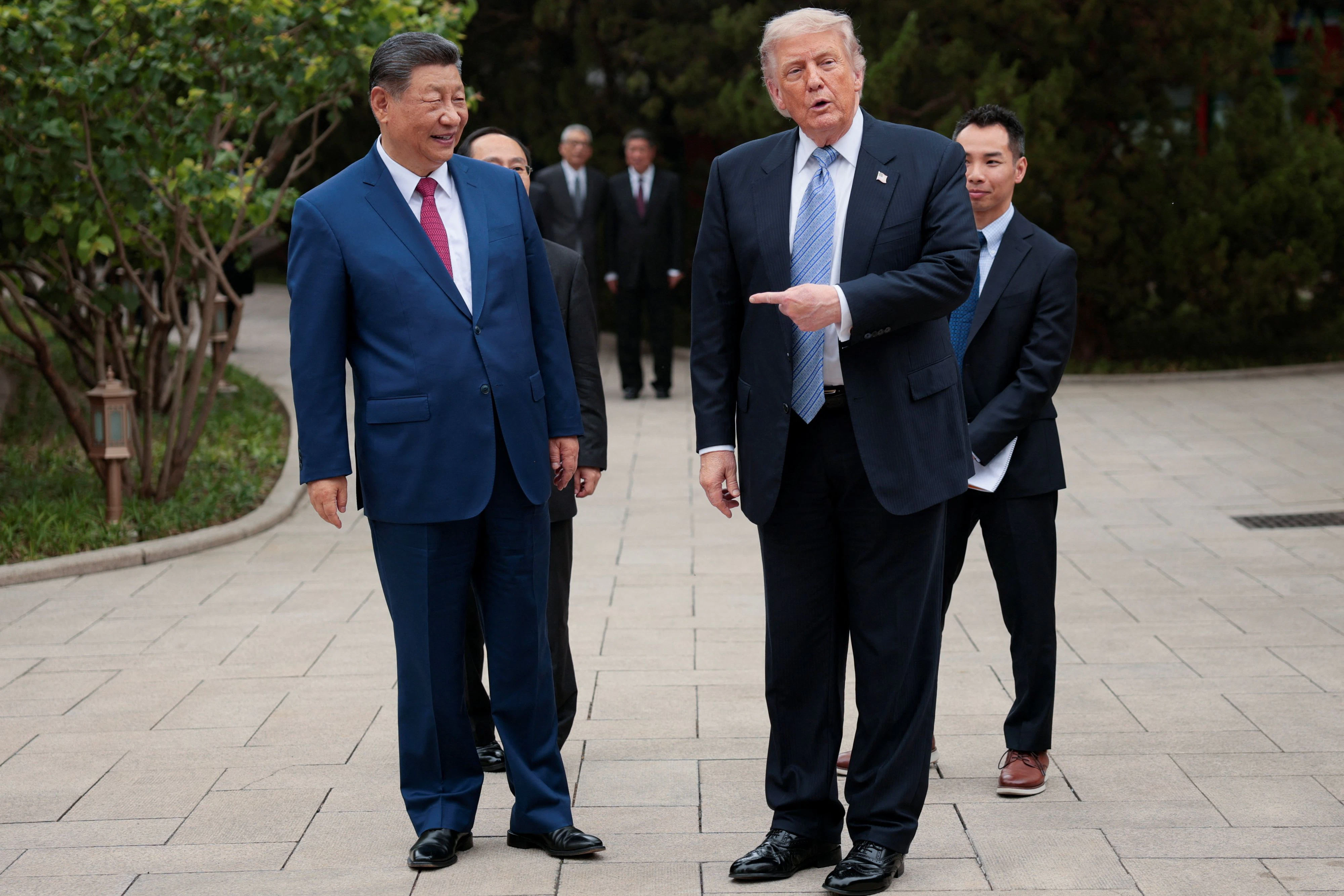 US-Präsident Donald Trump und Chinas Präsident Xi Jinping im Mai 2026 in Beijing: Beide Seiten wissen von der Wichtigkeit der KI-Führerschaft