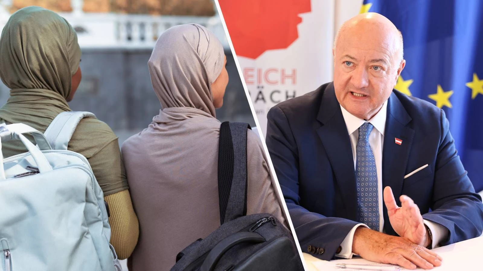 Heute.at - Nicht das richtige Land – Kanzler mit Kopftuch-Ansage