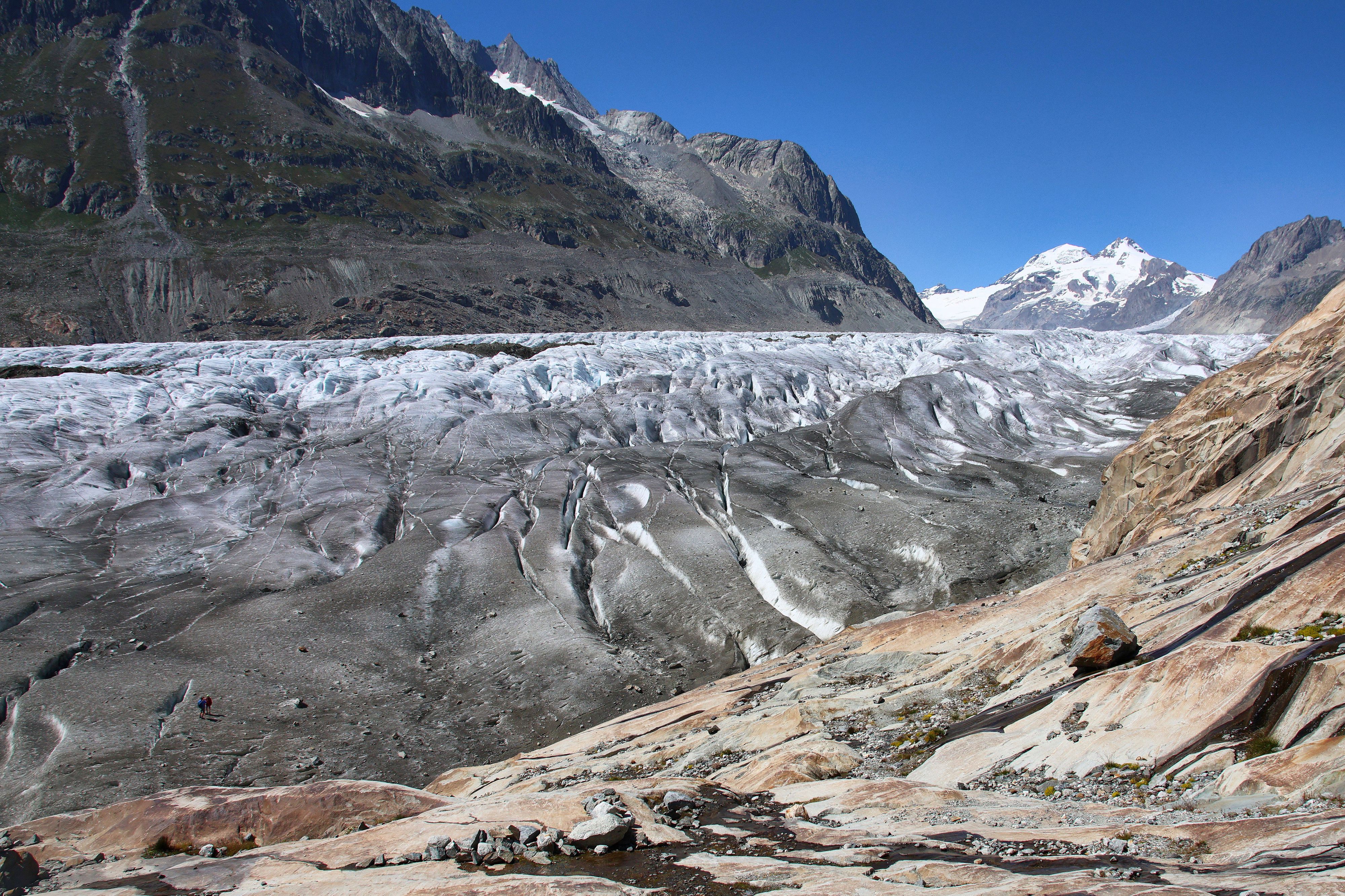 Das Foto vom Aletschgletscher sorgt für Entsetzen.