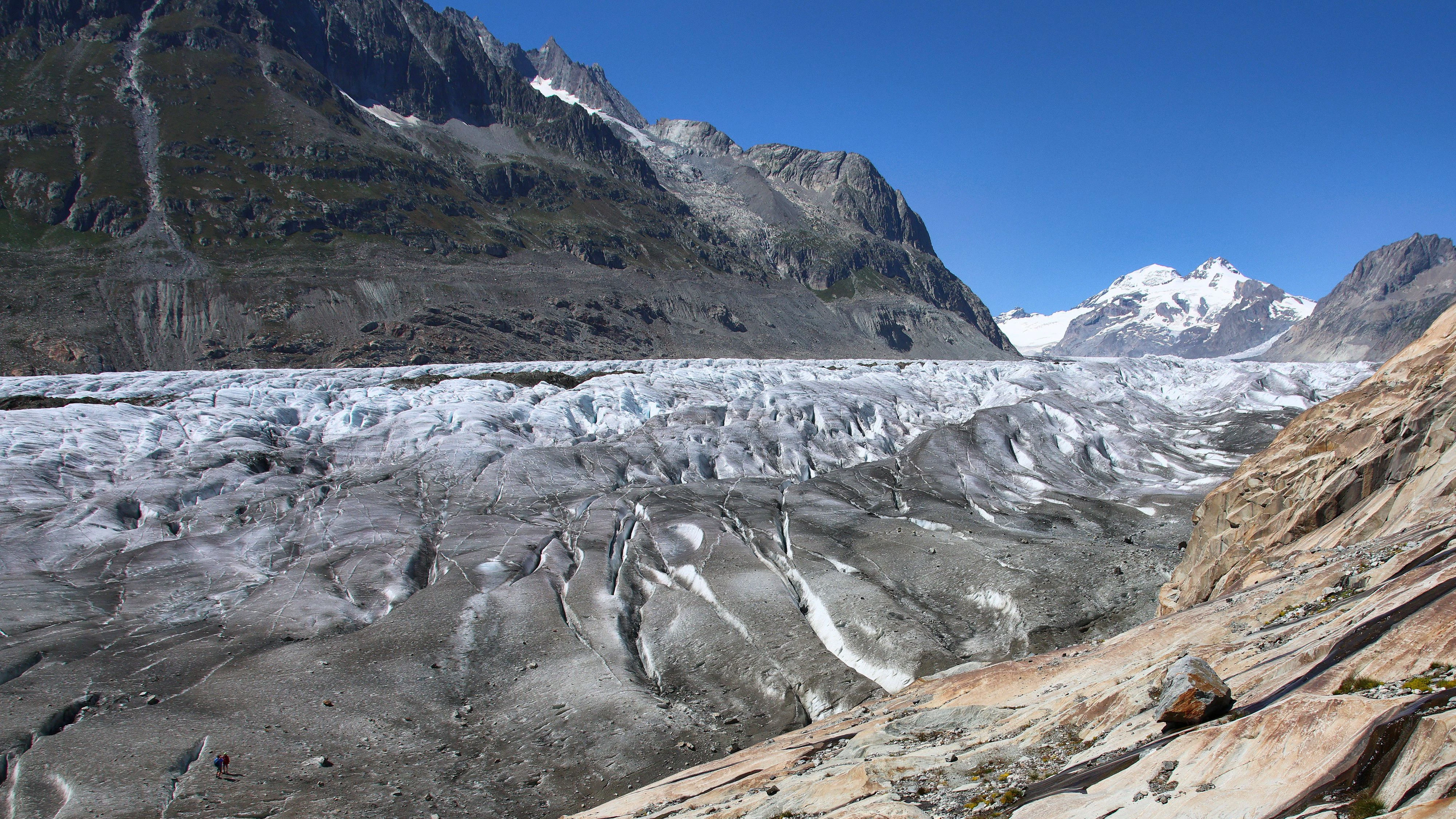 Das Foto vom Aletschgletscher sorgt für Entsetzen.