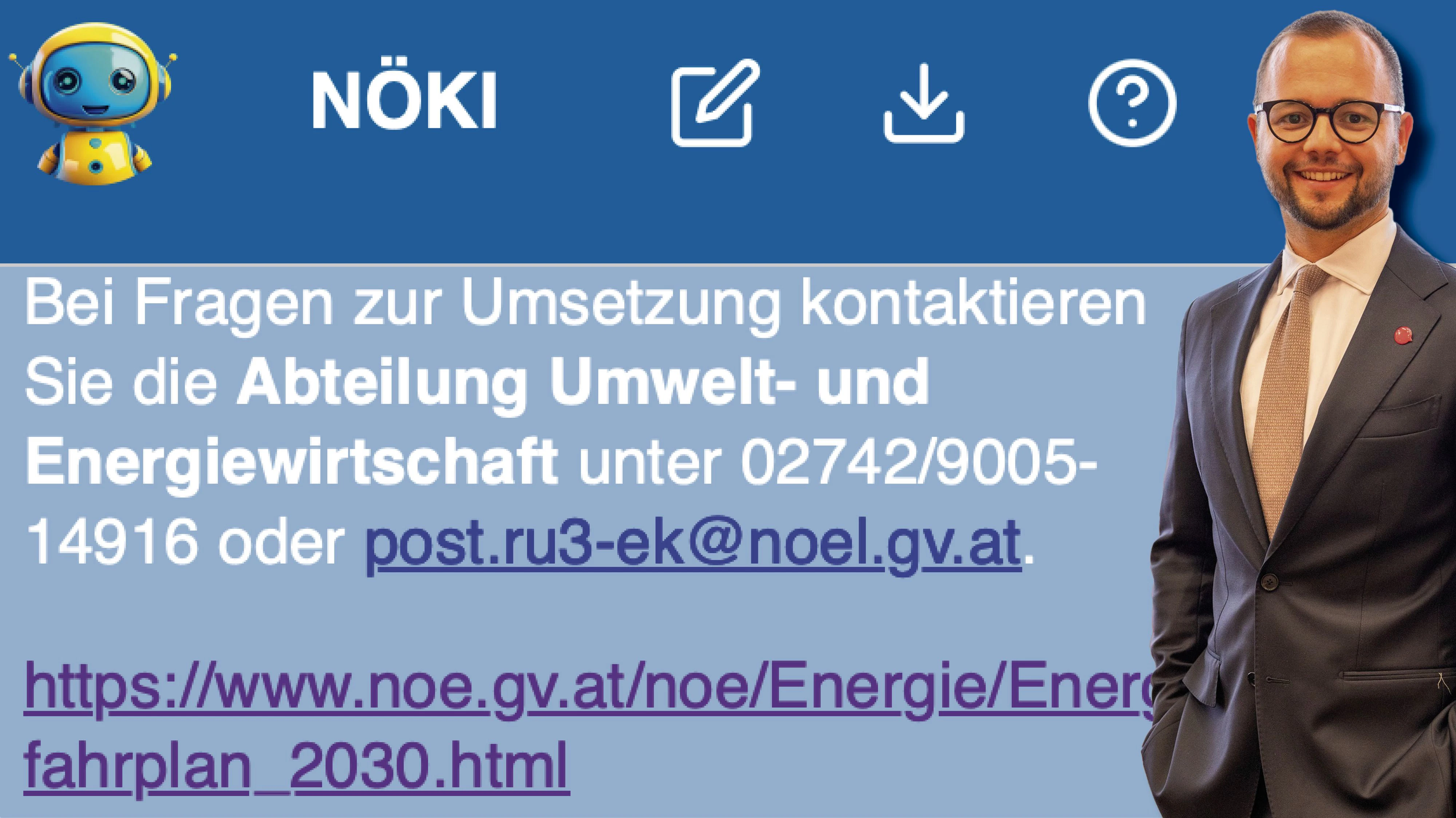 NEOS-Landtagsabgeordneter Christoph Müller übt Kritik am KI-Chatbot des Landes.