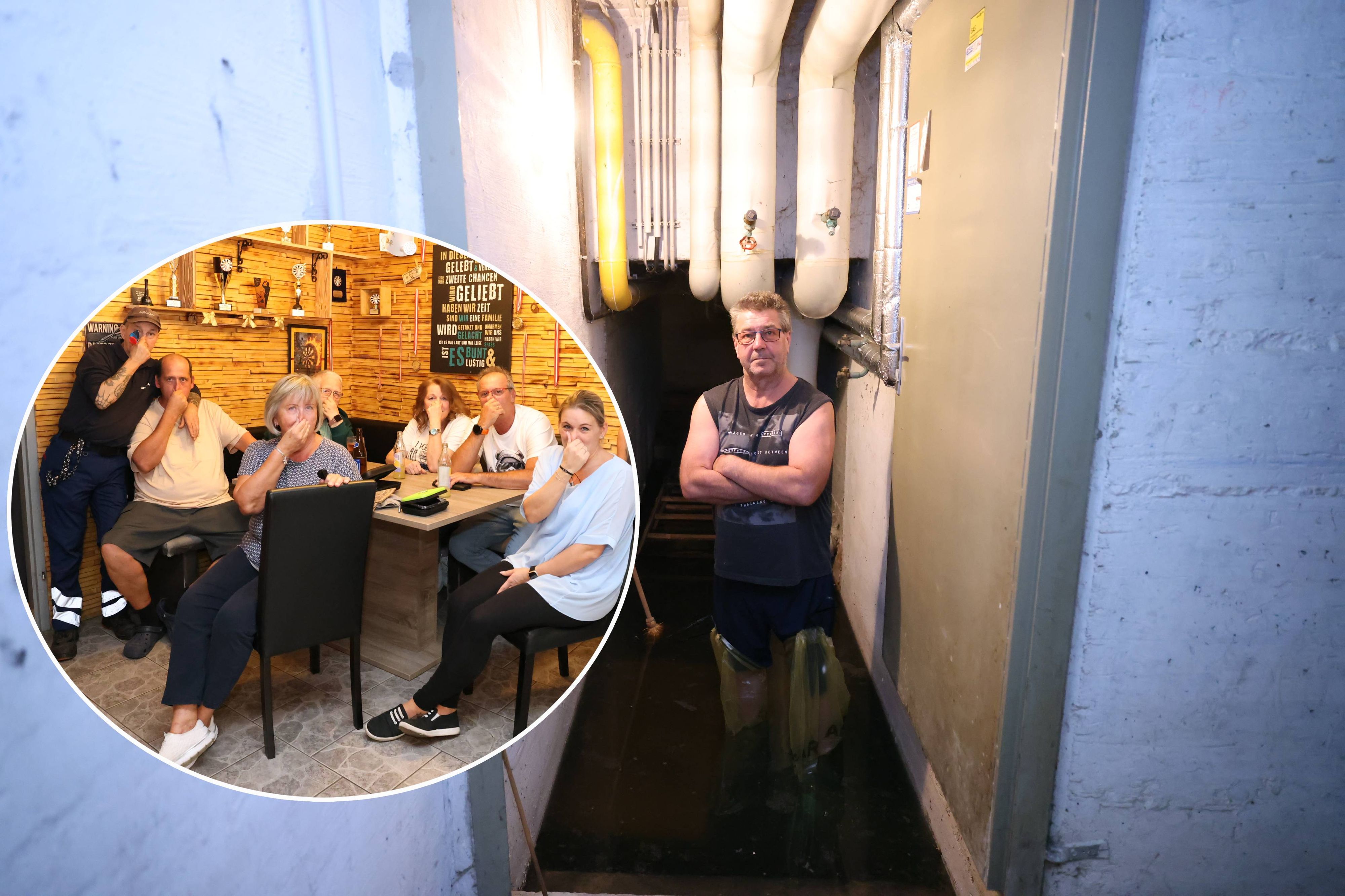 Im Keller unter Peter Hafners Lokal steht das Wasser rund 30 Zentimeter hoch – dem Lokal-Chef und den Gästen stinkt das.
