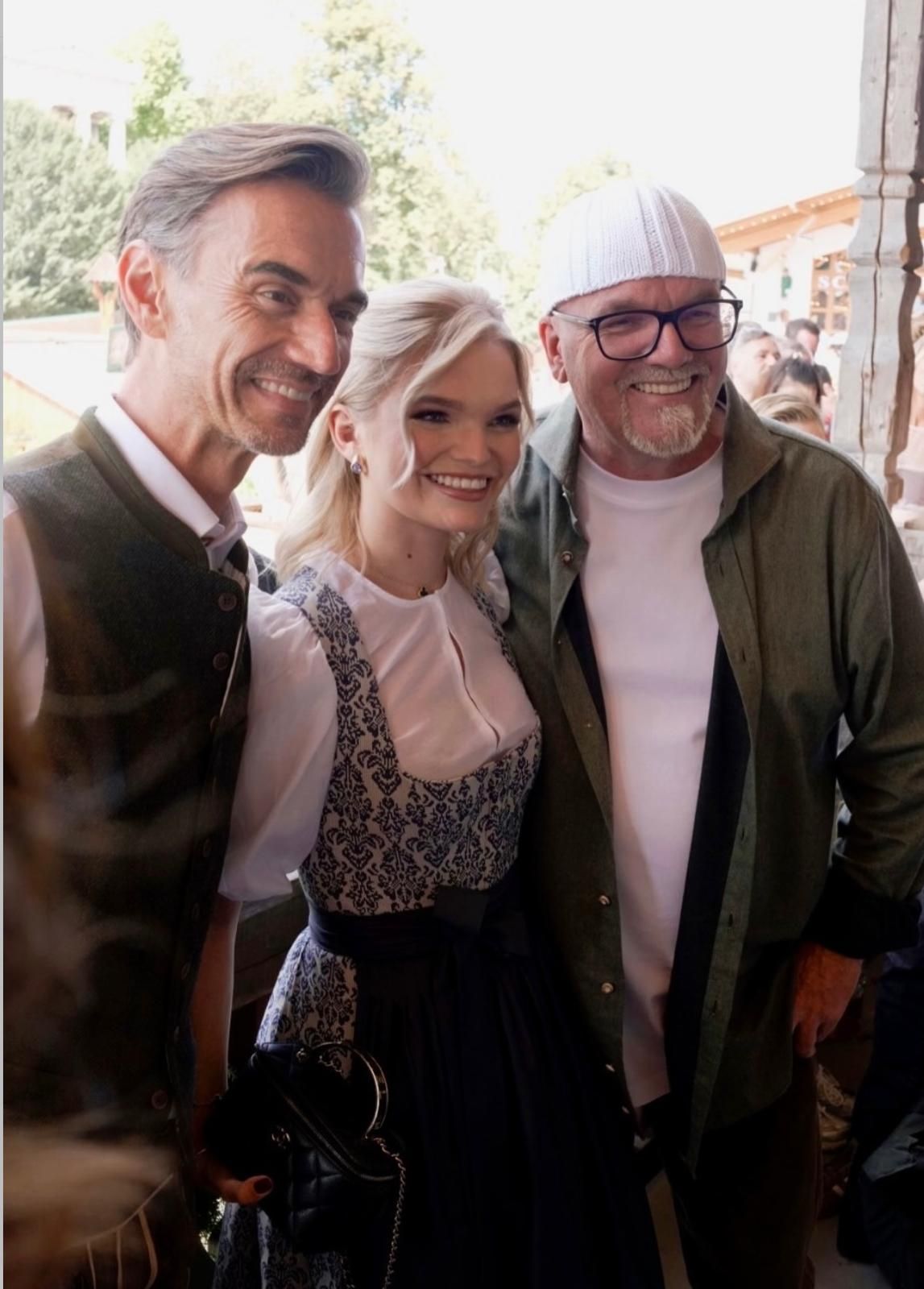 Florian Silbereisen mit Lisa-Marie Friedle und DJ-Ötzi beim Oktoberfest in München