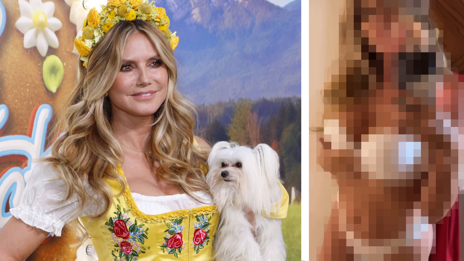 Heute.at - Heidi Klum zeigt allen, was sie unterm Dirndl anhat