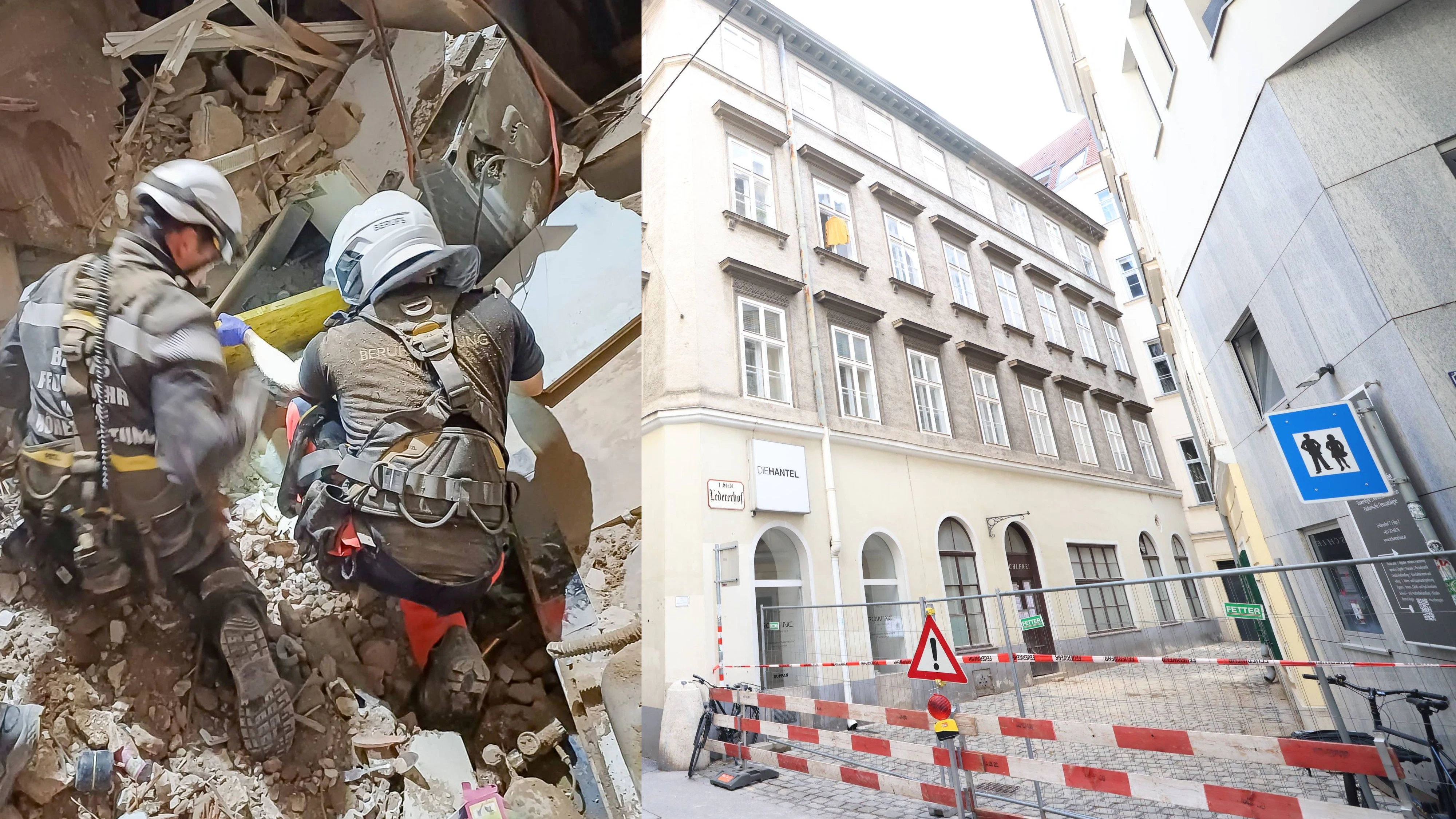 Einsturzhaus in der Färbergasse in Wien