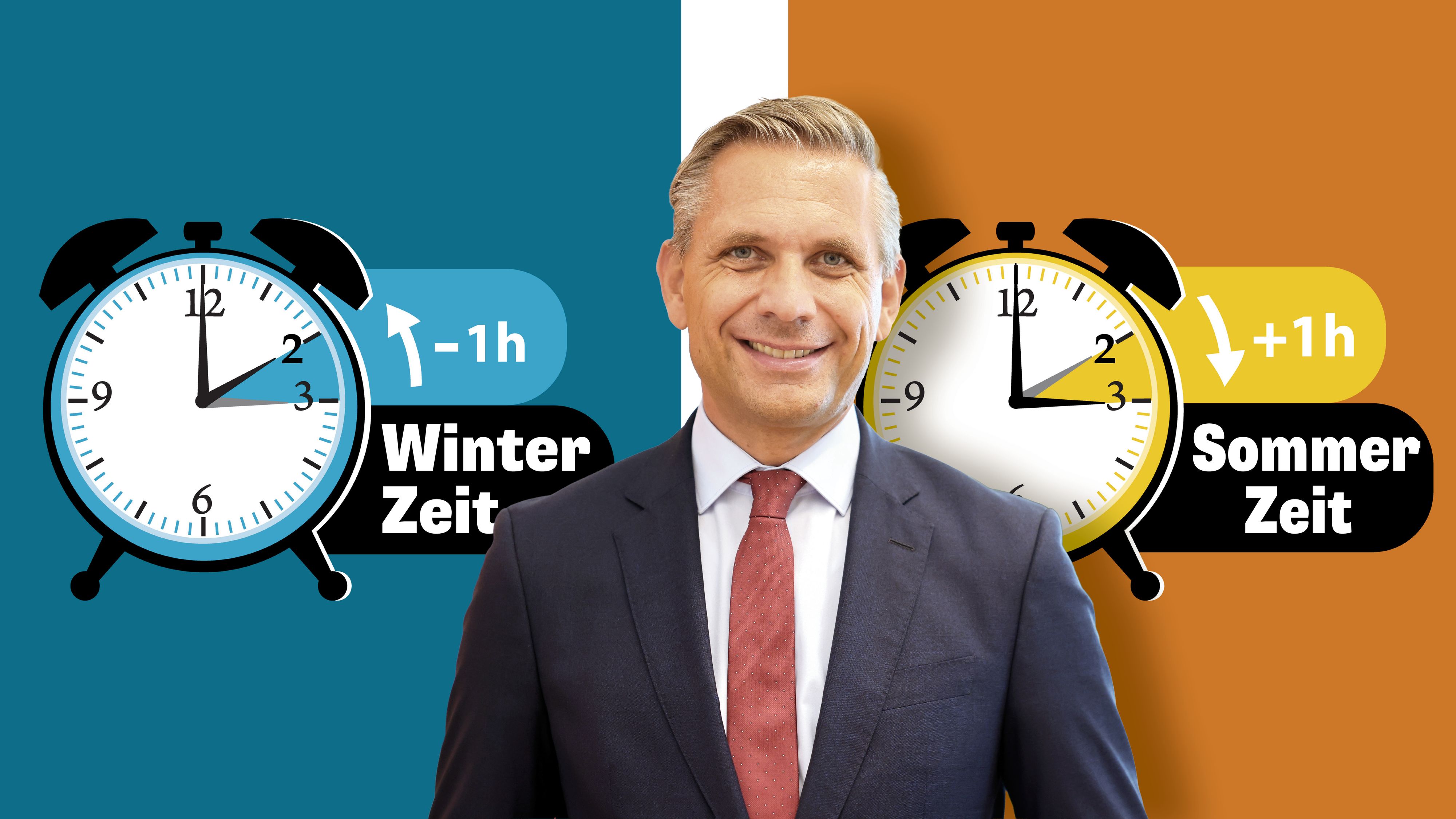 Wirtschaftsminister Wolfgang Hattmannsdorfer (ÖVP) ist auch für die Uhrzeit zuständig.