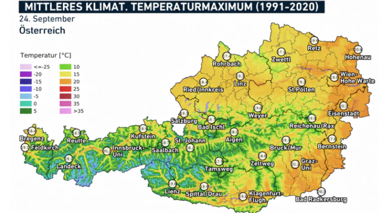 Mittlerer Höchstwert für einen 24. September