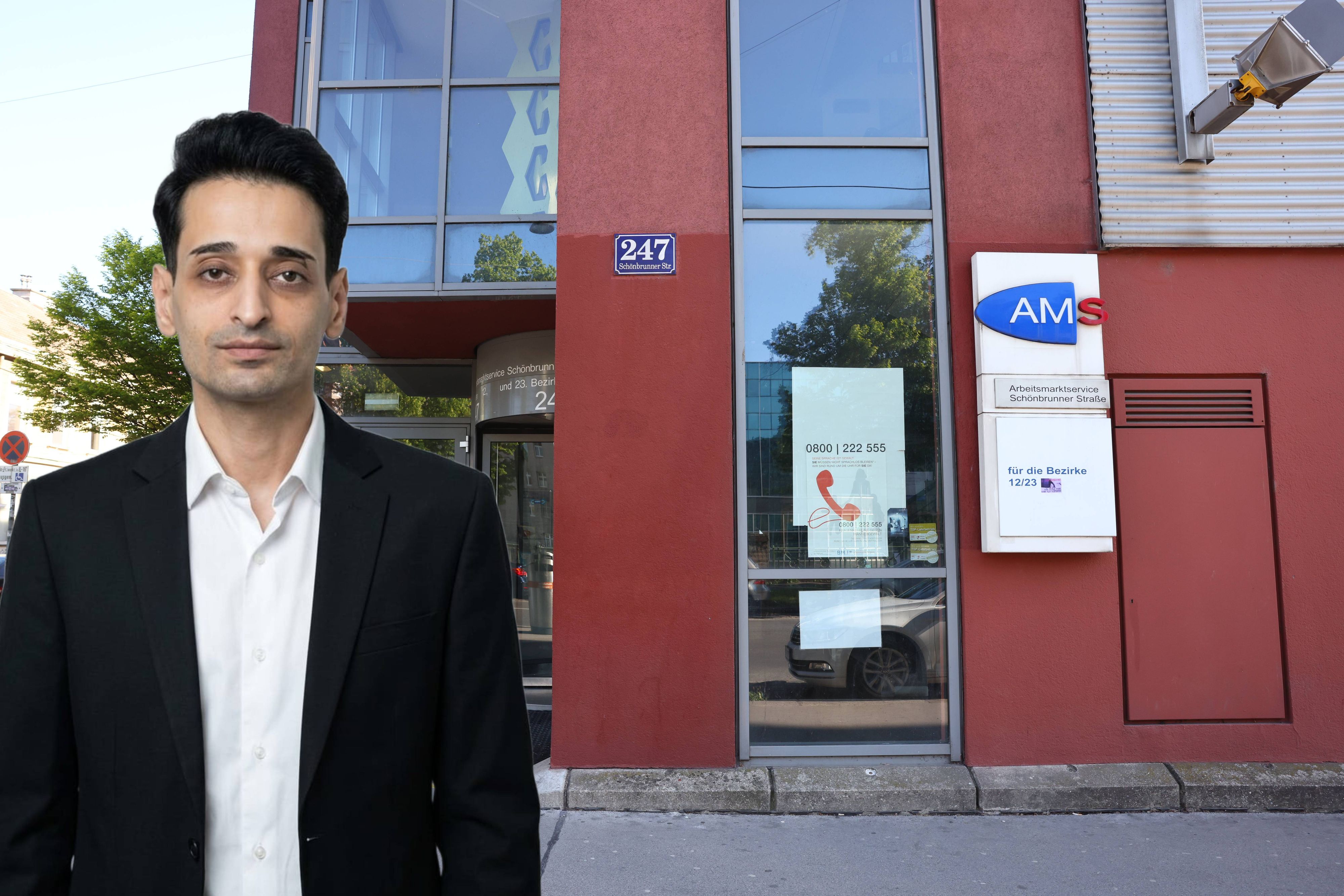 Mohamad E. (36) ist beim AMS gemeldet, er sucht seit Jahresbeginn einen Job als Junior Software-Entwickler.