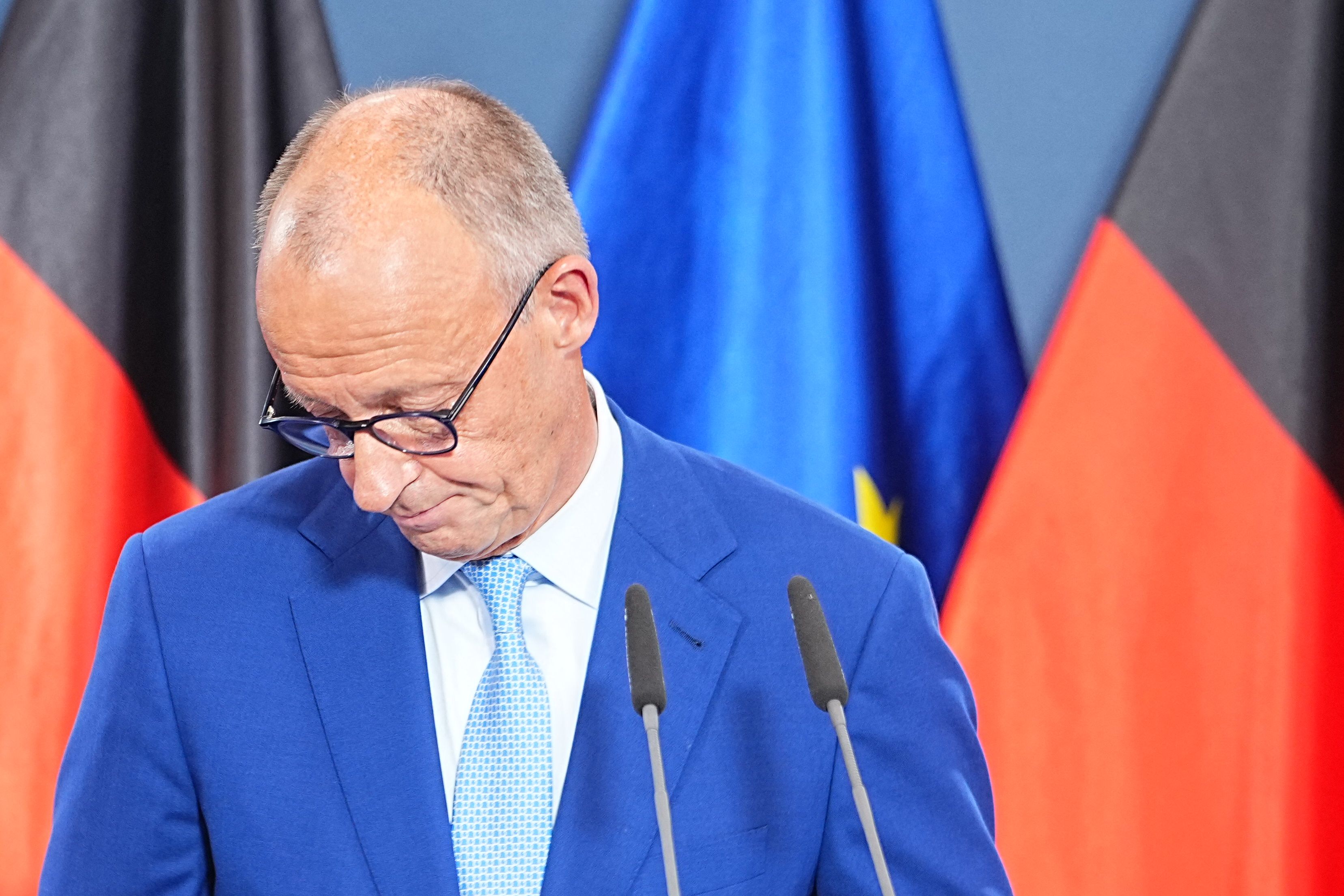 Der deutsche Bundeskanzler Friedrich Merz spricht von einem 