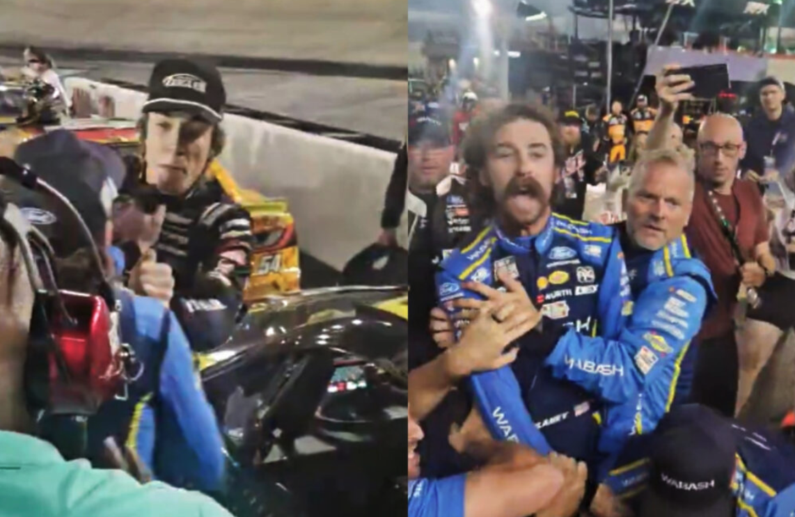 Nascar-Piloten Blaney und Hocevar prügeln sich nach Crash.