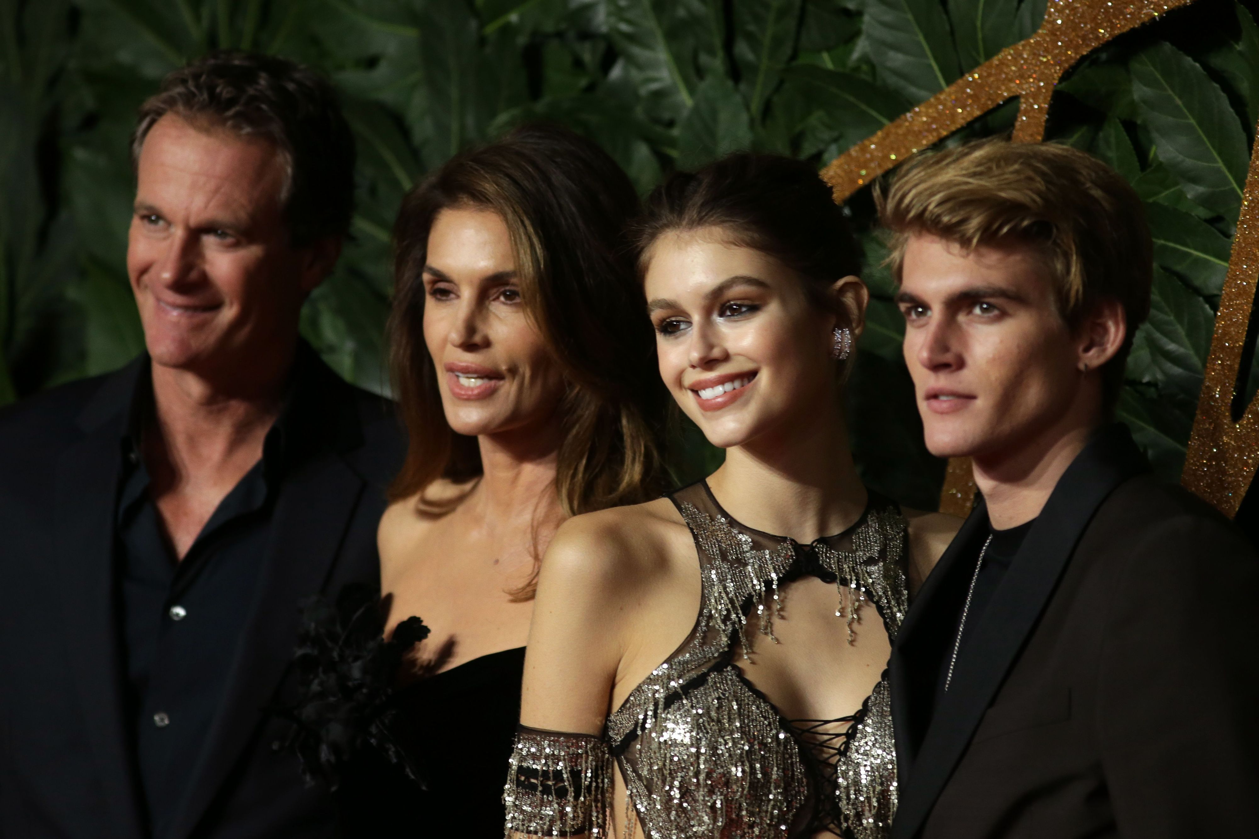 Cindy Crawford, ihr Mann Rande Gerber, Tochter Kaia Gerber und Sohn Presley Gerber