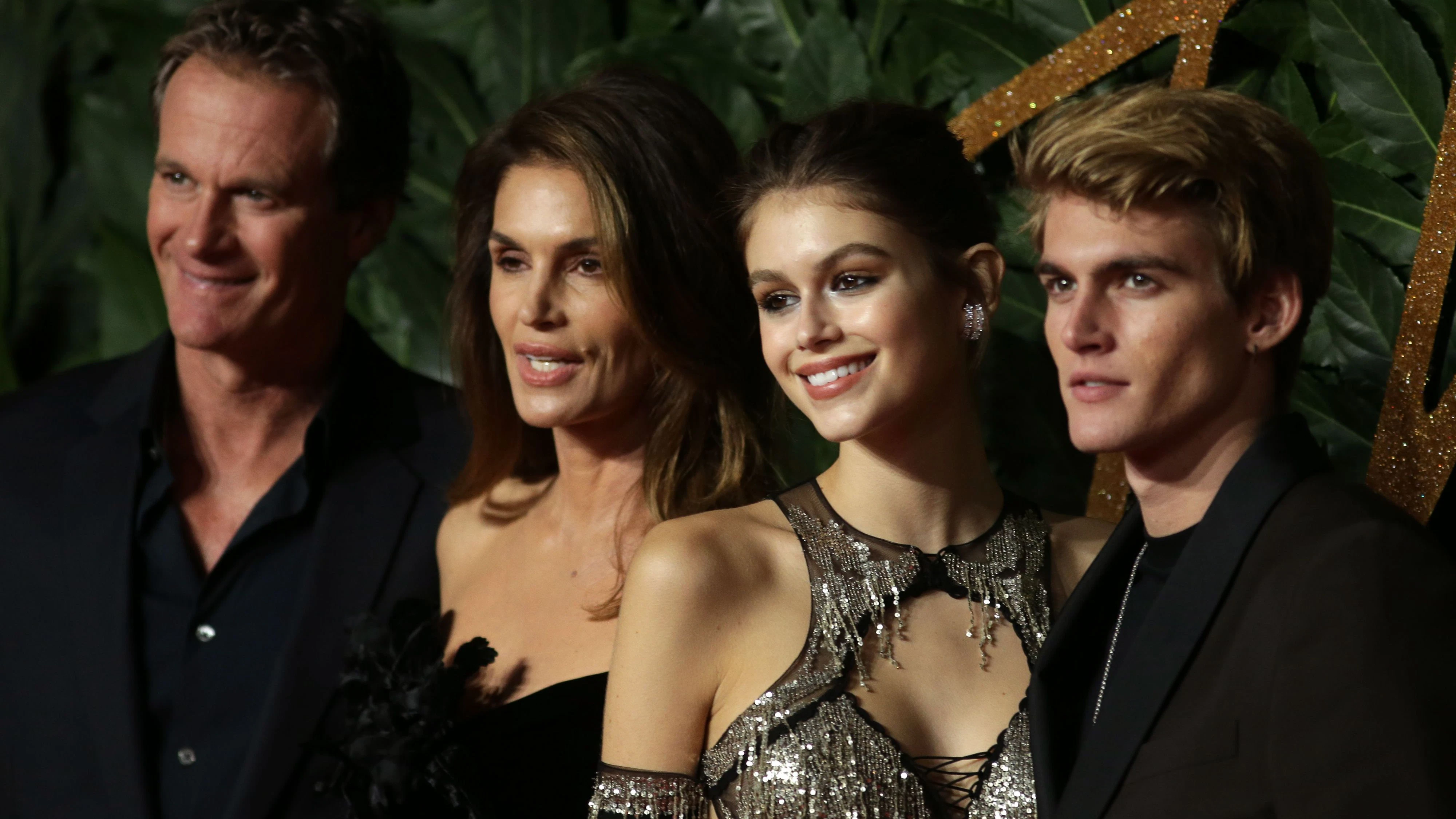 Cindy Crawford, ihr Mann Rande Gerber, Tochter Kaia Gerber und Sohn Presley Gerber