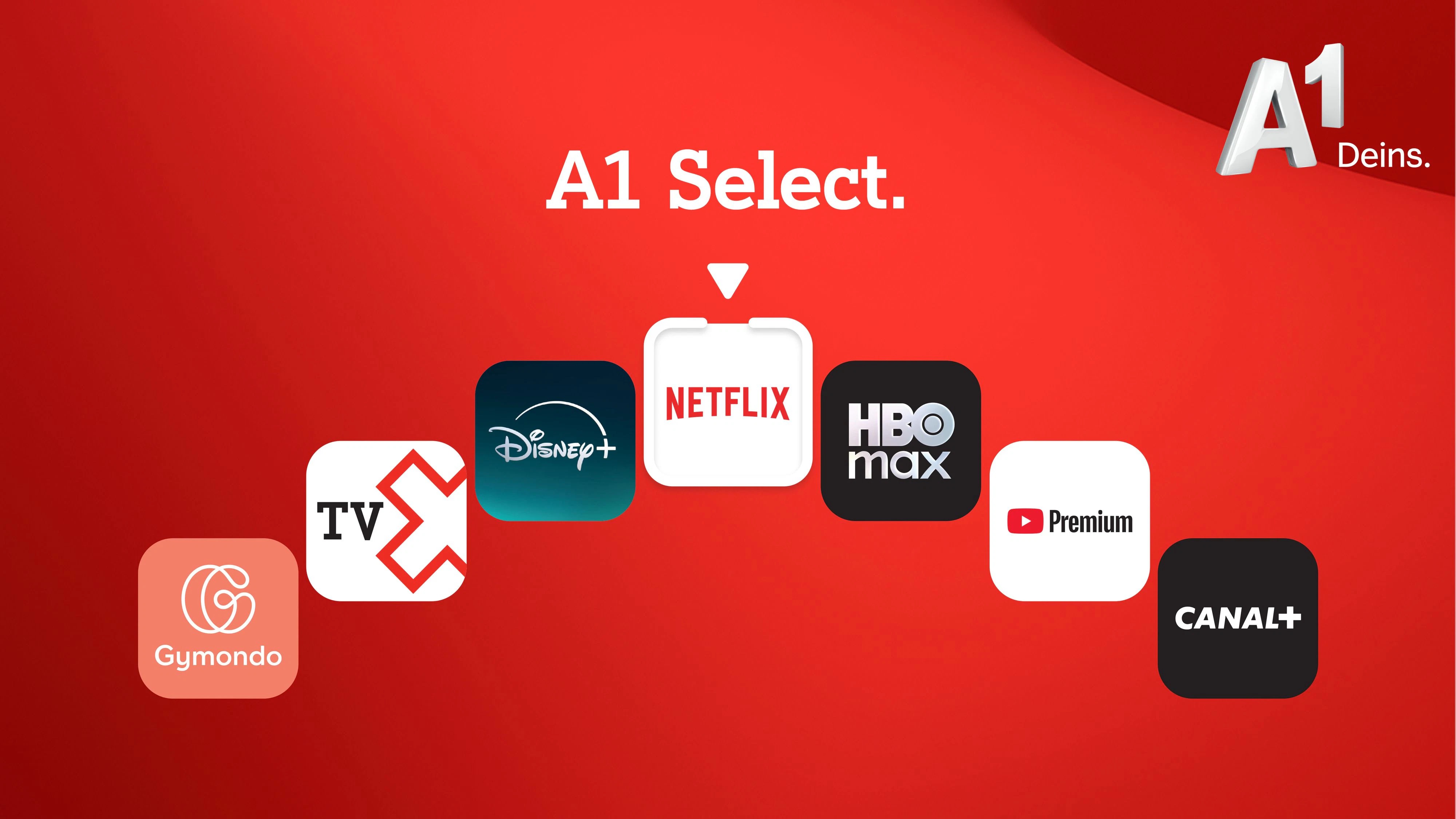 A1 startet A1 Select: Die einzigartige Abo-Plattform für digitale Services für Streaming, Fitness und Lernen in Österreich.