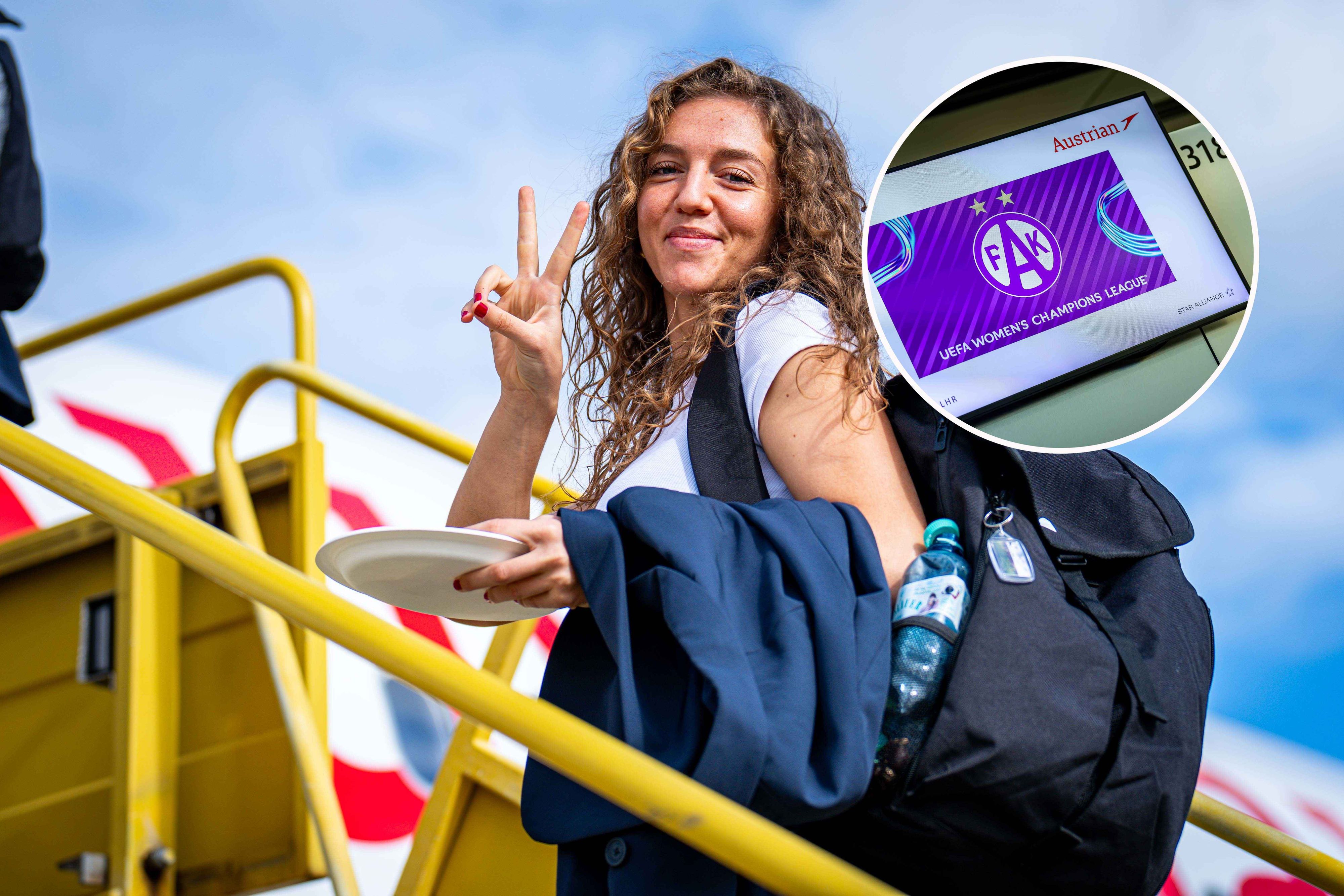 Modesta Uka kurz vor dem Abflug nach London.