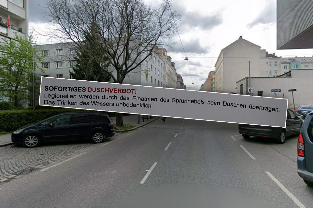In dem Wiener Wohnhaus wurde Anfang September ein Legionellenbefall festgestellt.