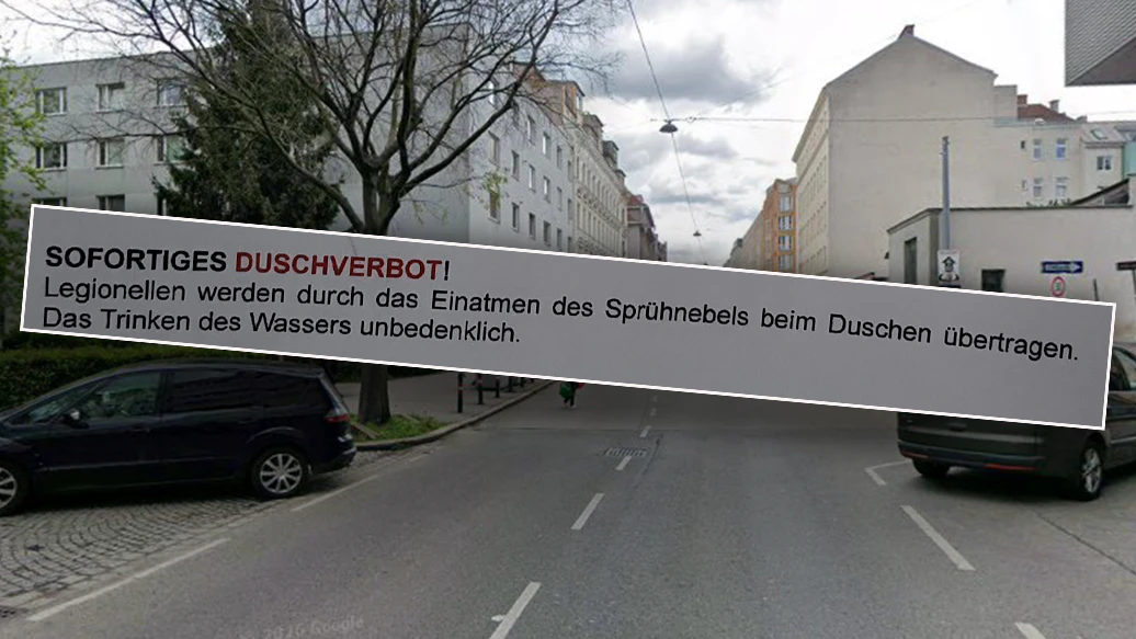 In dem Wiener Wohnhaus wurde Anfang September ein Legionellenbefall festgestellt.
