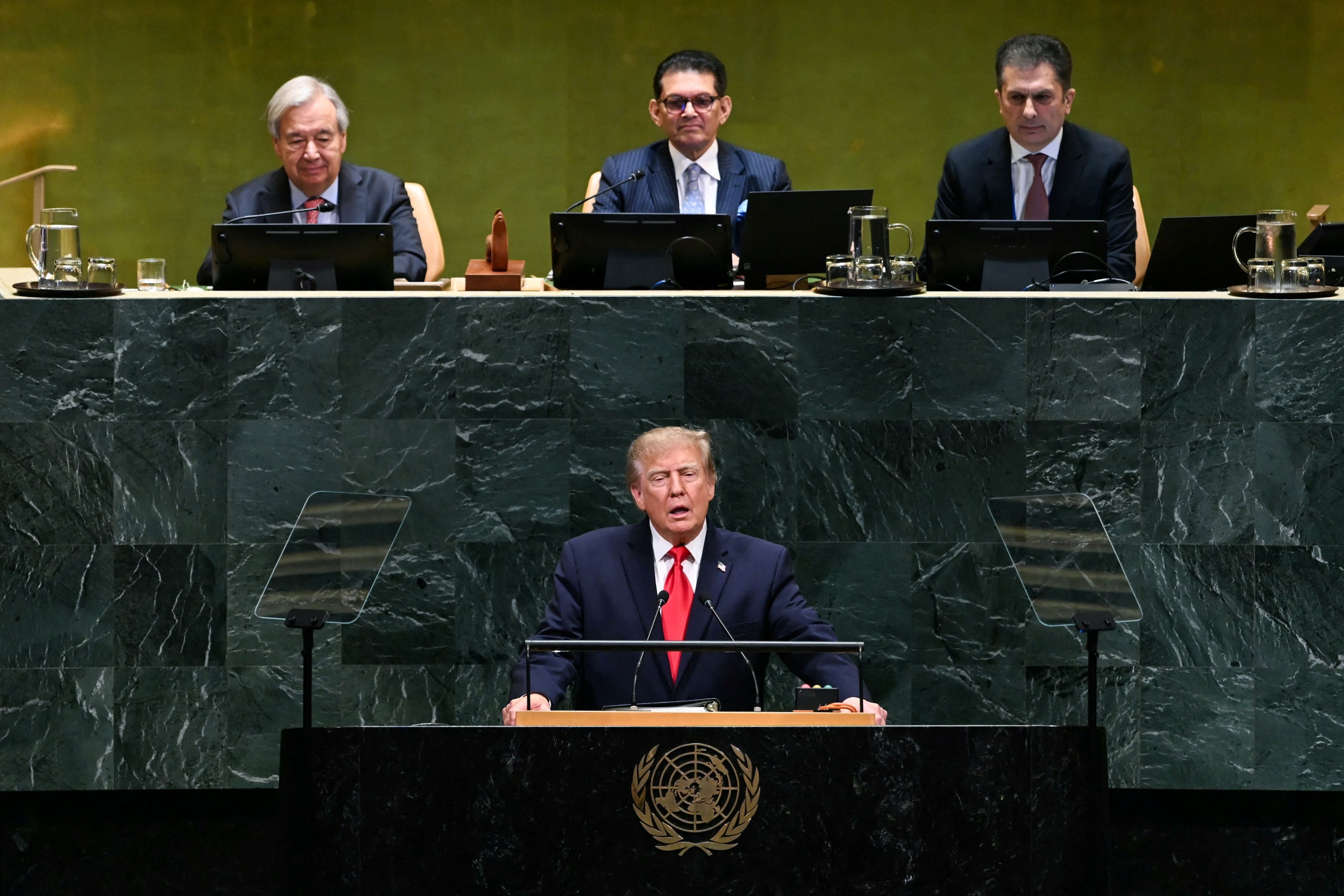 US-Präsident Donald Trump bei der UN-Generalversammlung.