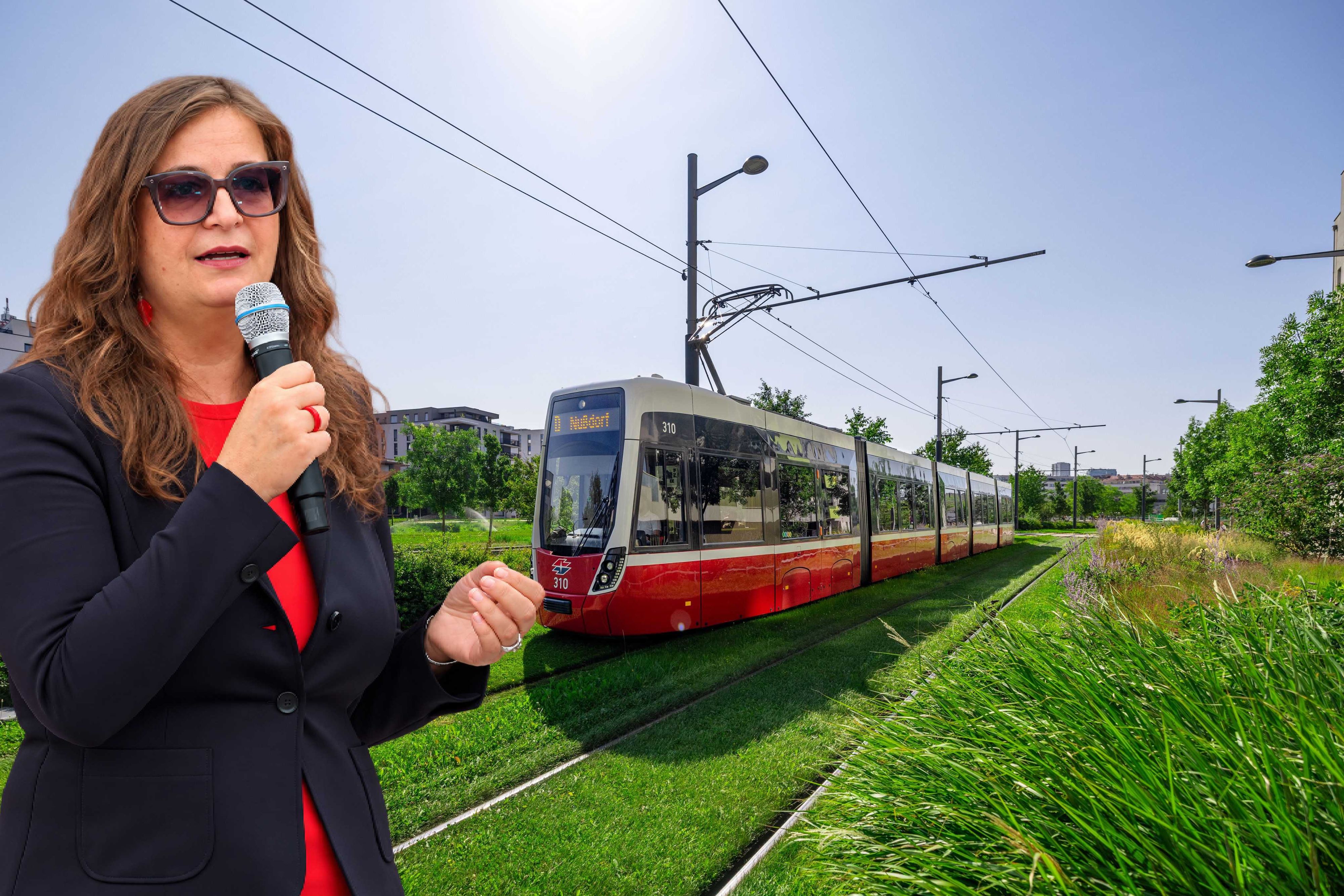Öffi-Stadträtin Ulli Sima (SP): Mehr Grüngleise in Wien. 