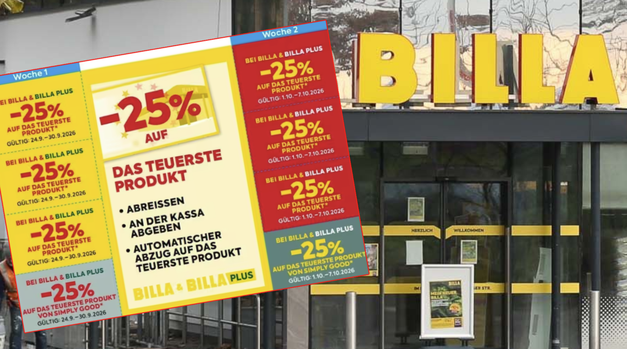 Billas Rabatt-Pickerl wird ab 24. September zum Gutschein.
