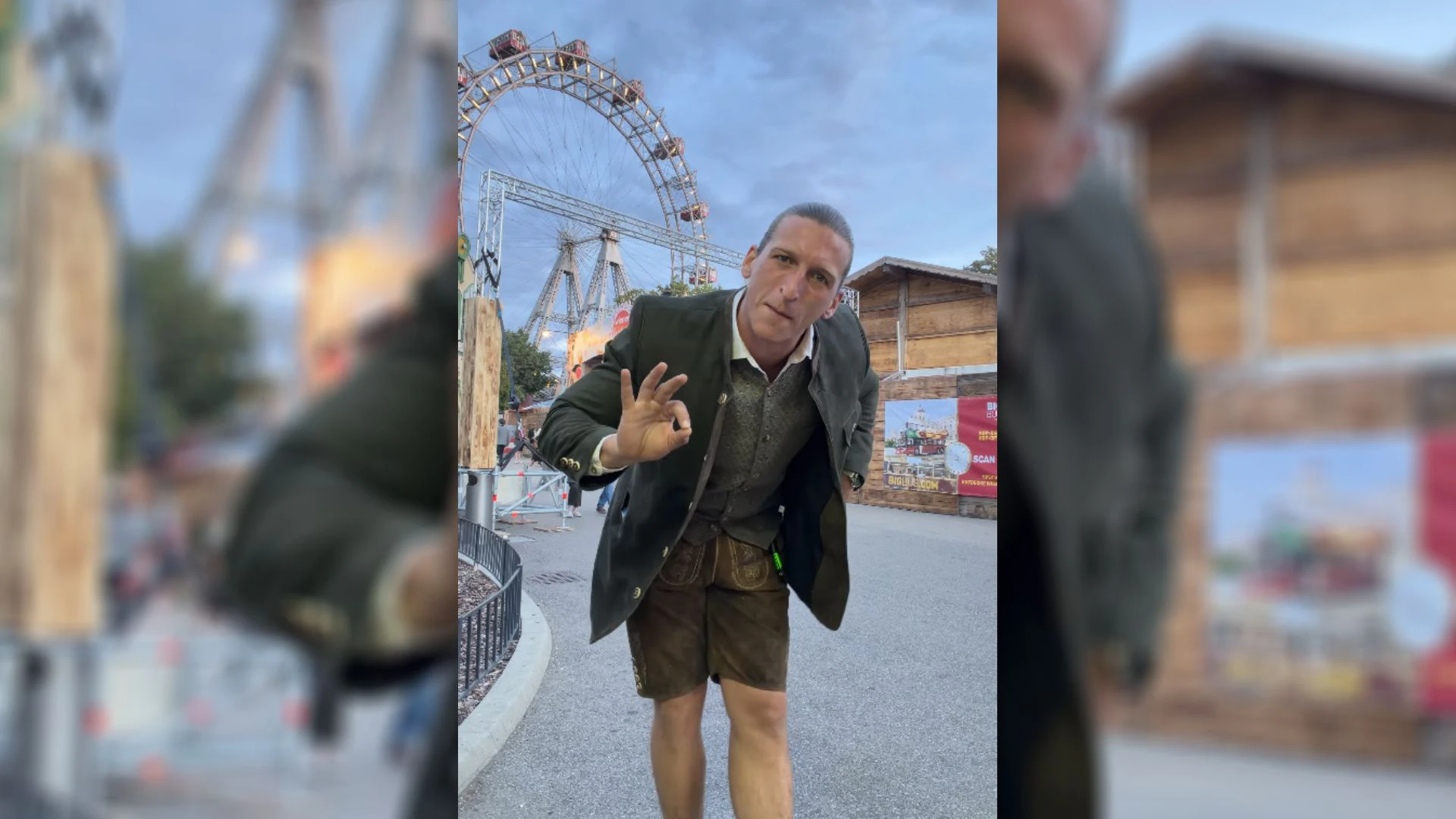 Satansbratan mit seinem Wiesn-Outfit.