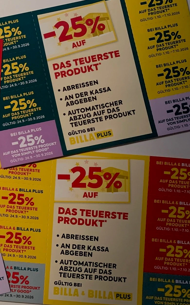 Bons statt Pickerln: Was wirklich hinter dem neuen Billa-Rabatt steckt