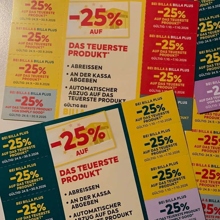 Nach nur einem Jahr ändert die Supermarktkette Billa schon wieder ihr Rabatt-System. Die beliebten Rabattpickerln sind seit diesem Donnerstag Geschichte, dafür gibt es jetzt Rabatt-Bons. Was dadurch für die Kunden besser werden soll – der große Rabatt-Überblick.