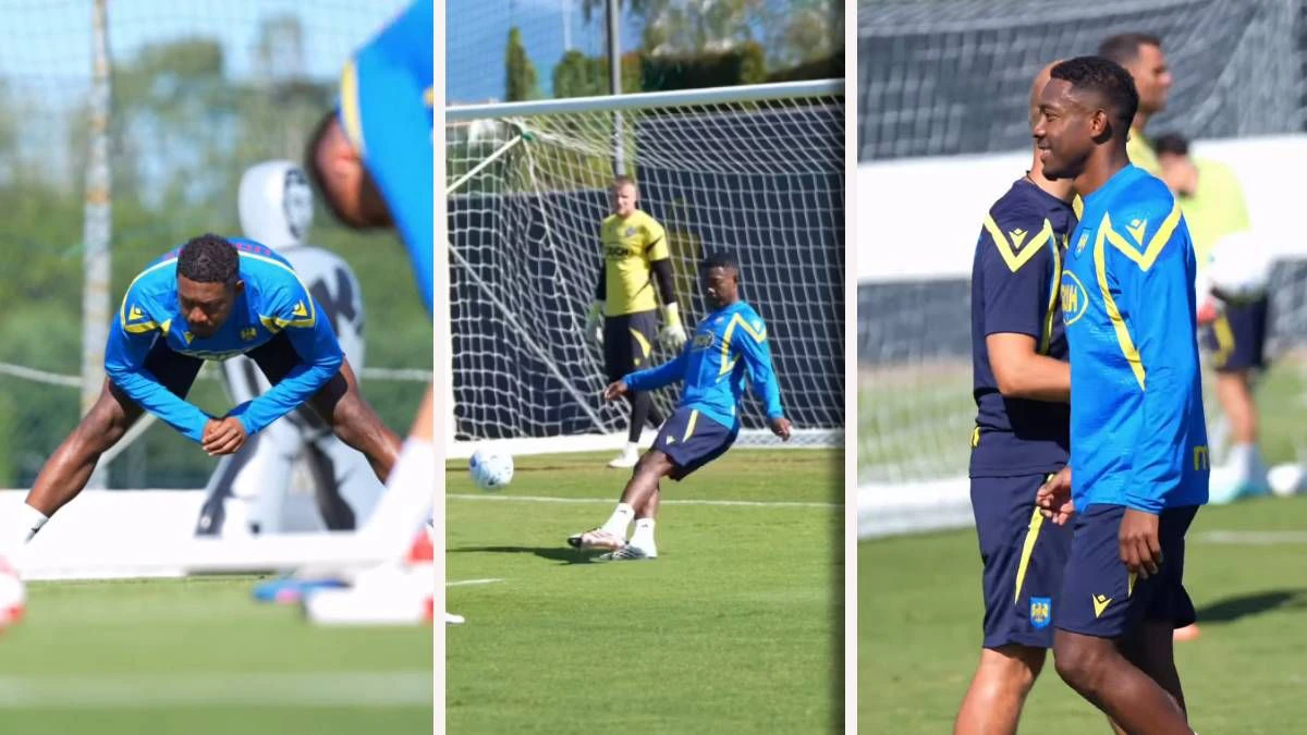 David Alaba absolviert sein erstes Training für Udinese. 