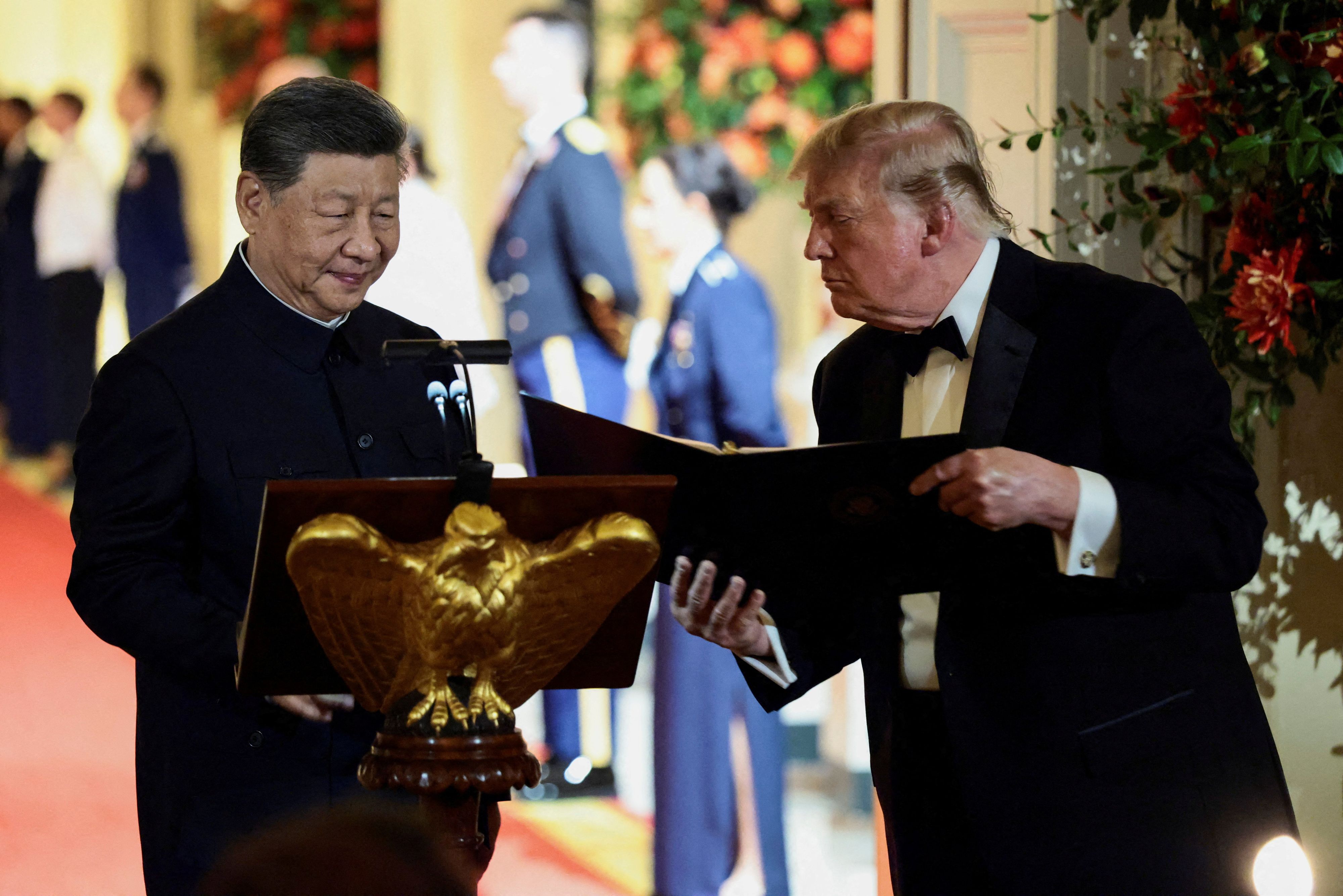 Hausherr Trump empfängt China Präsident Xi Jinping im Weißen Haus.
