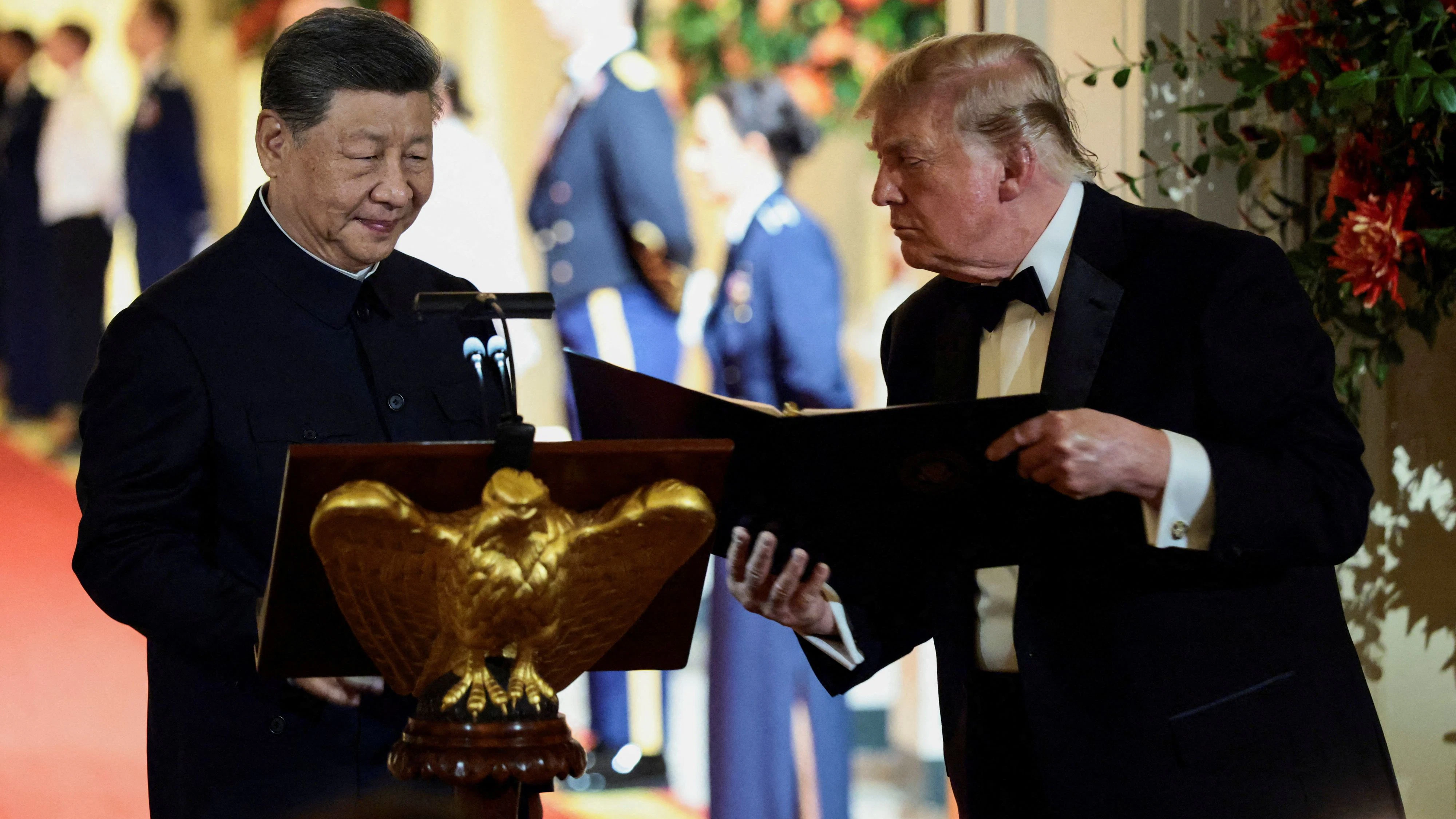 Hausherr Trump empfängt China Präsident Xi Jinping im Weißen Haus.