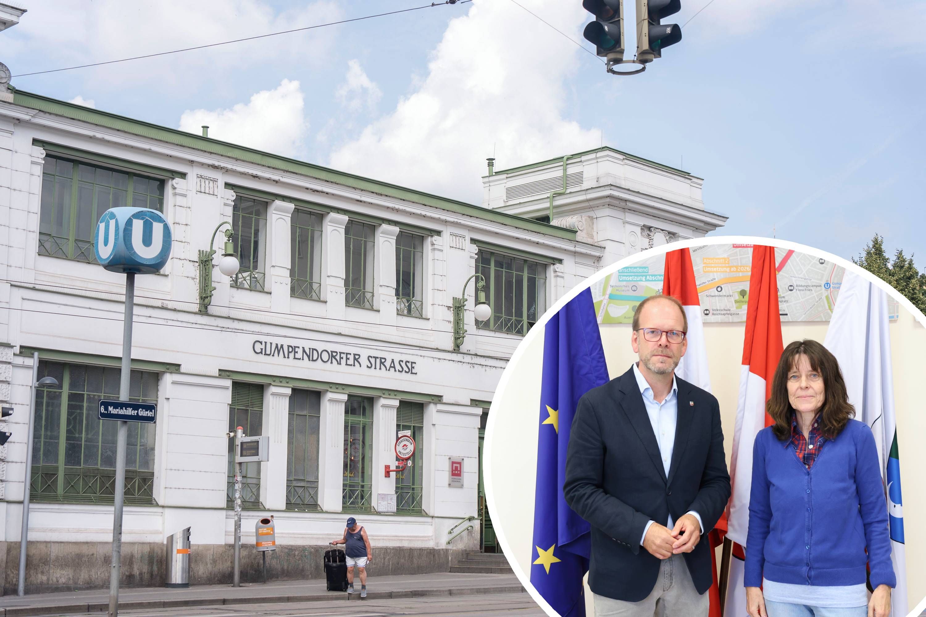 Bezirksvorsteher Dietmar Baurecht und Gemeinderätin Claudia Laschan fordern Maßnahmen.