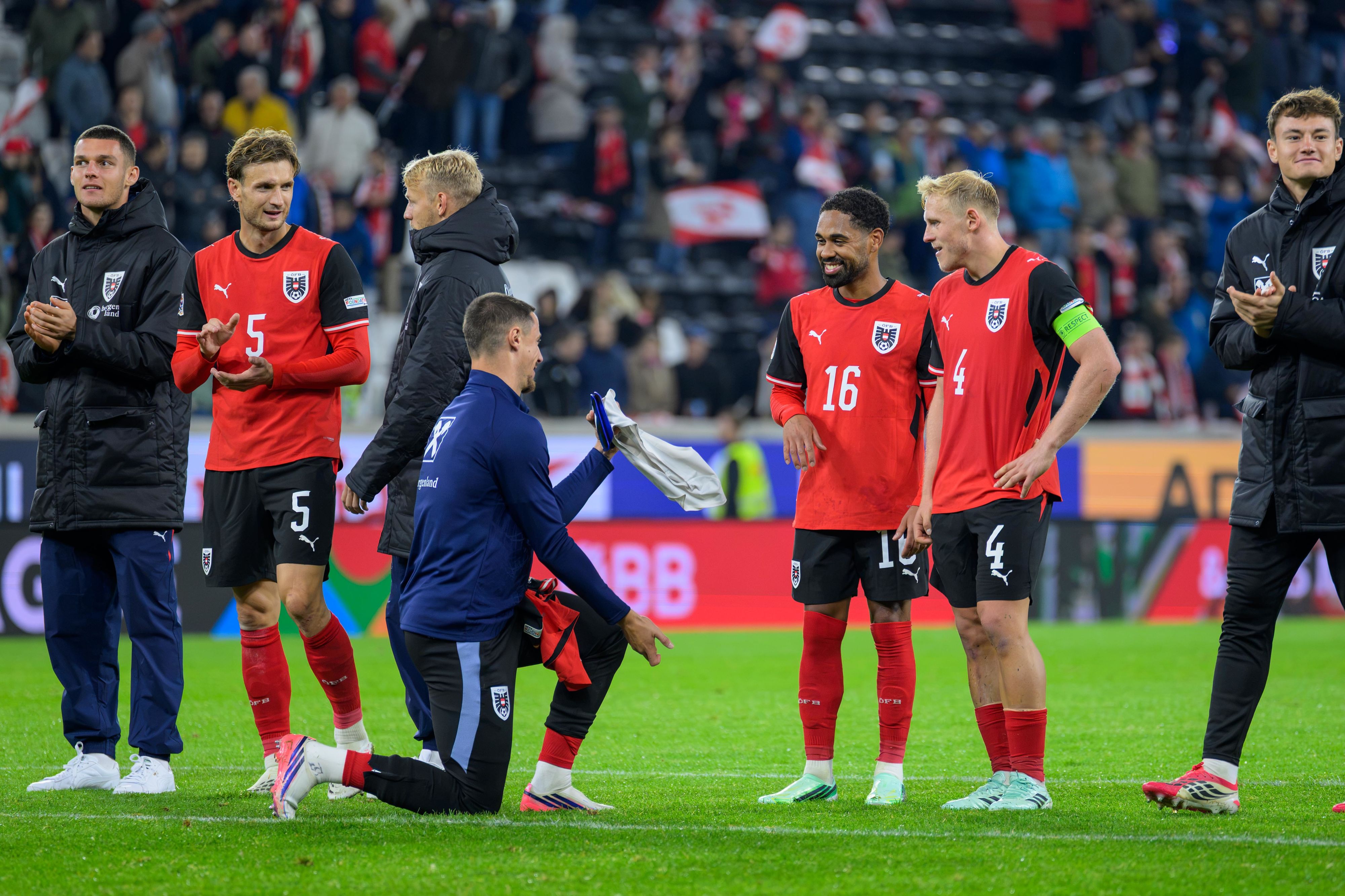 Österreichs Nationalteam hatte gegen Israel gleich drei Kapitäne. 