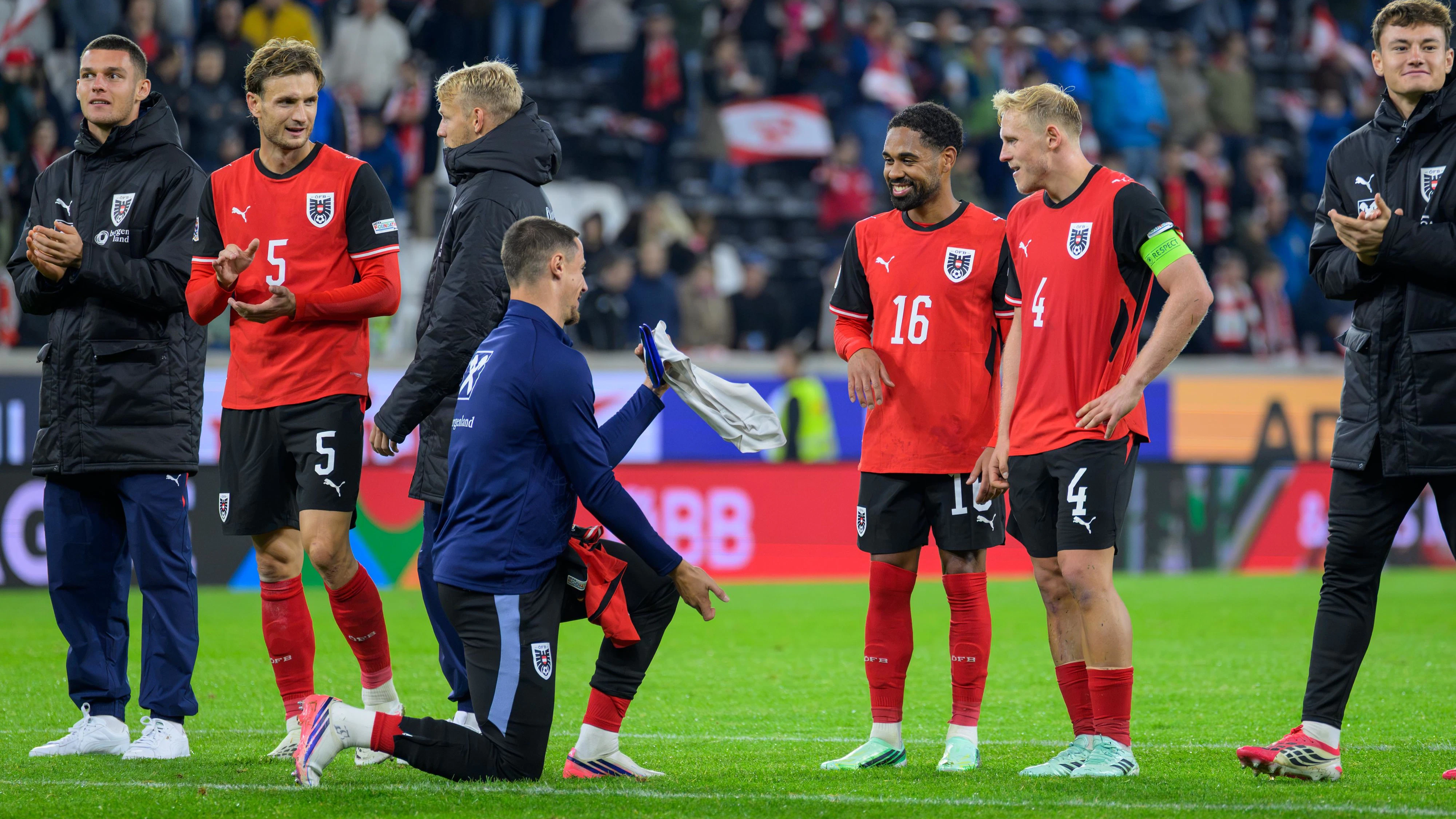 Österreichs Nationalteam hatte gegen Israel gleich drei Kapitäne. 