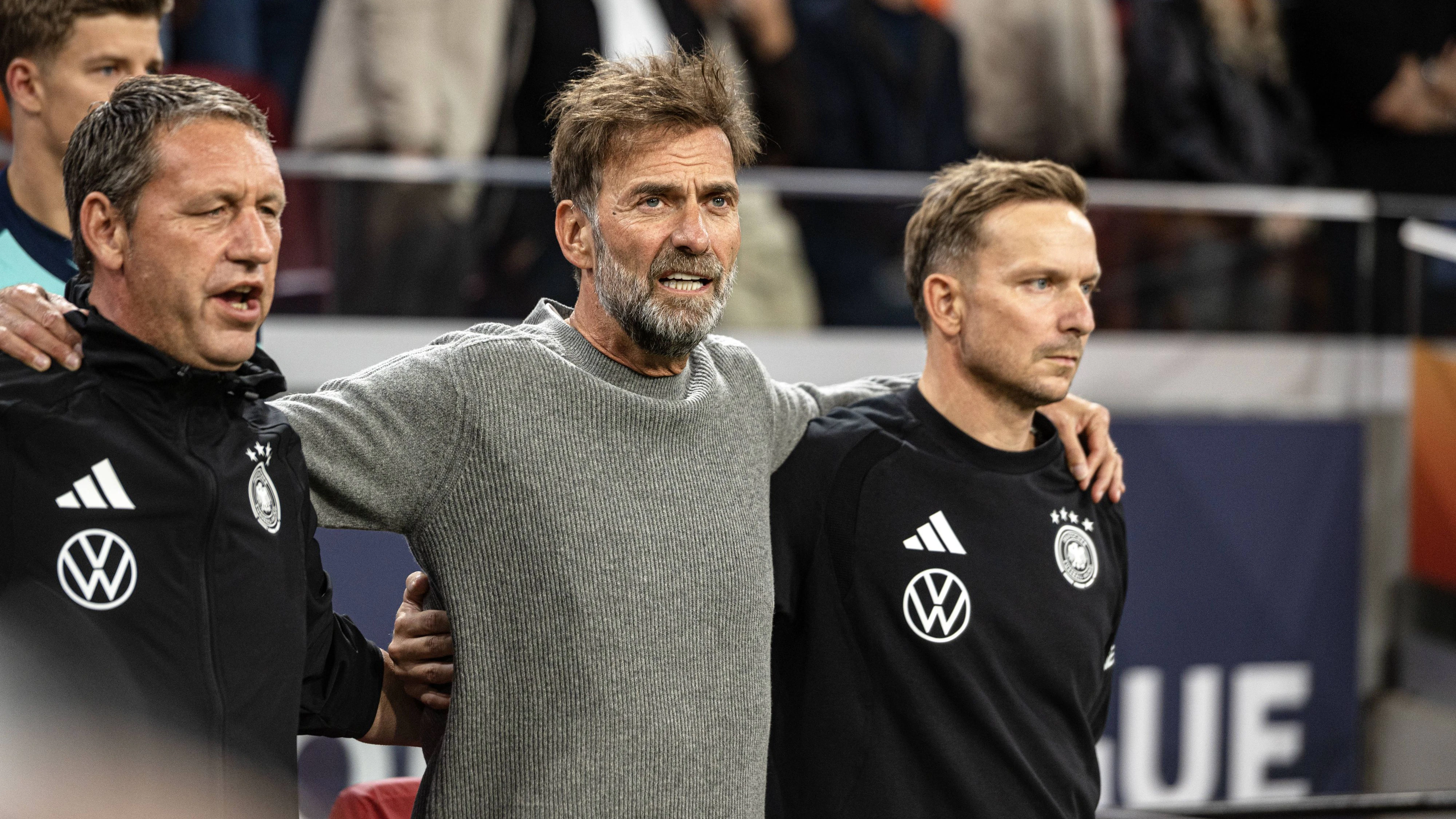 Jürgen Klopp feierte sein DFB-Debüt im Gewand von Red Bull. 