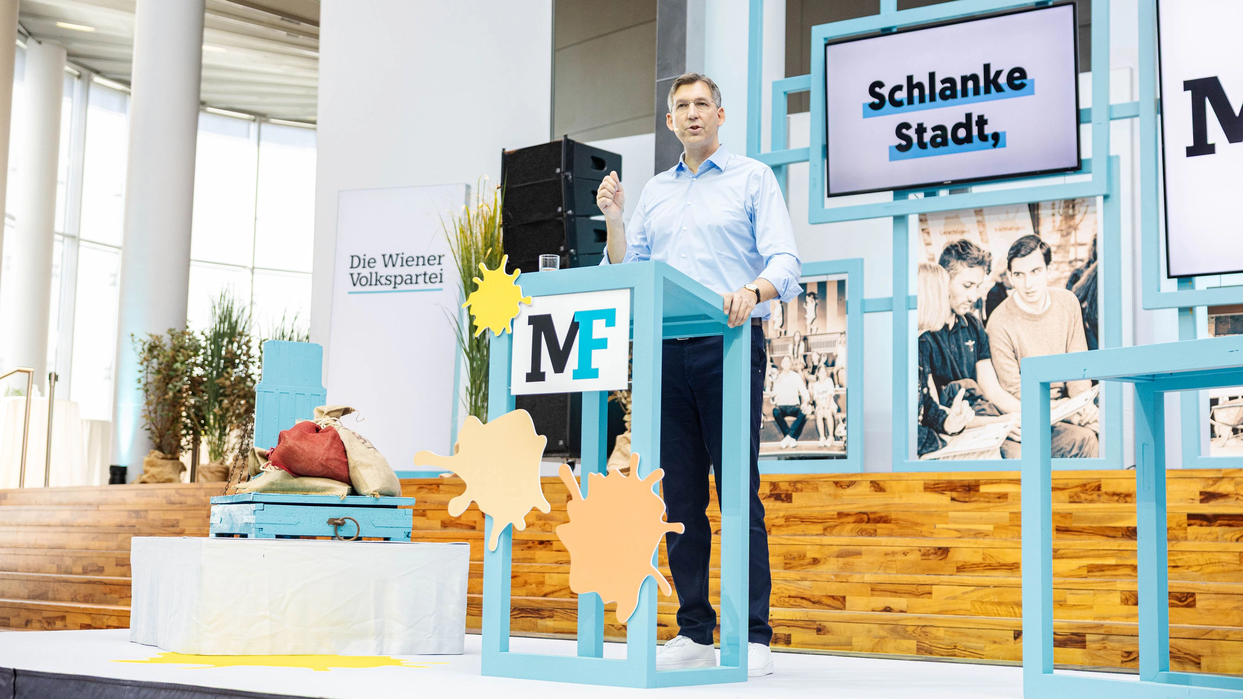 ÖVP Wien-Chef Markus Figl beim Zukunftskongress.