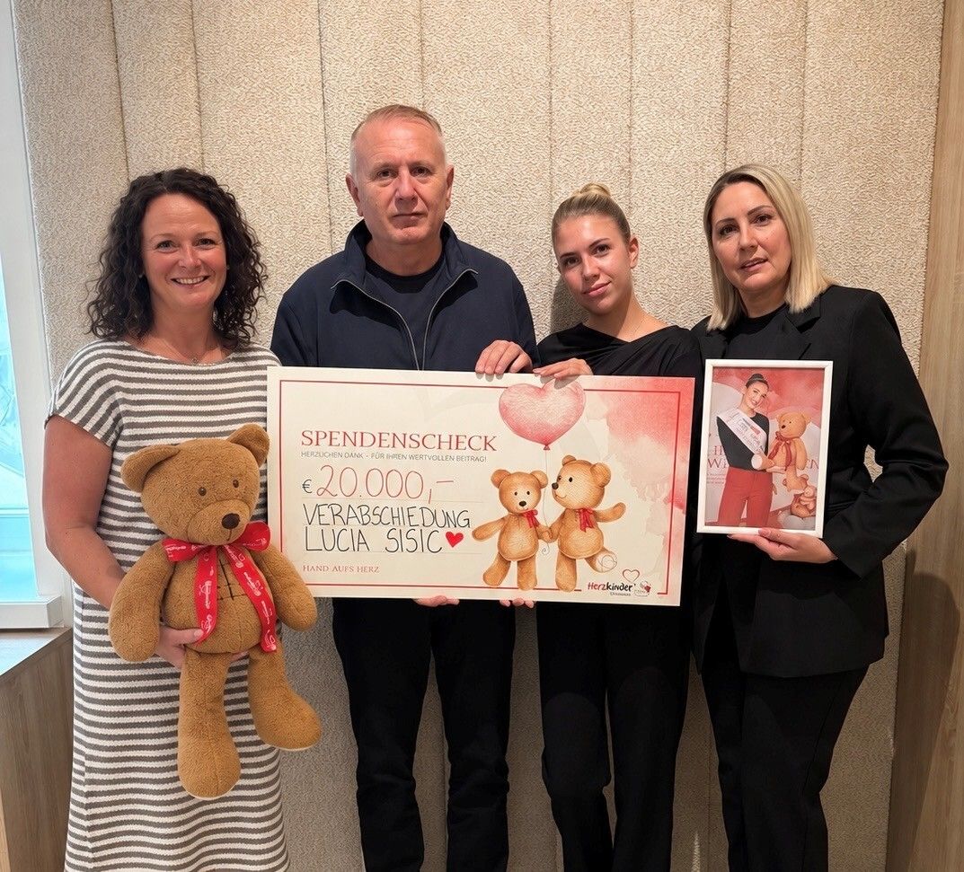 Im Gedenken an Lucia Šišić, Miss Austria 2024, kamen rund 20.000 Euro an Spenden für die Teddyhäuser von 