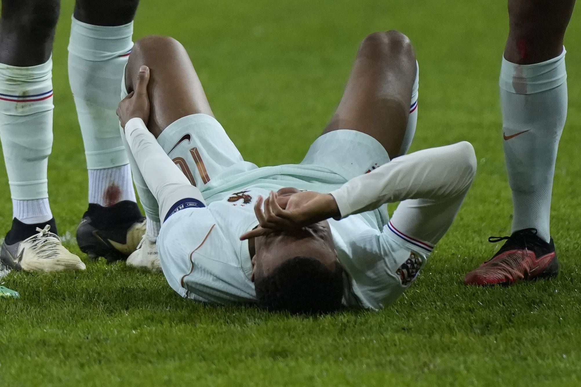 Fußball-Star Kylian Mbappe ist verletzt. 