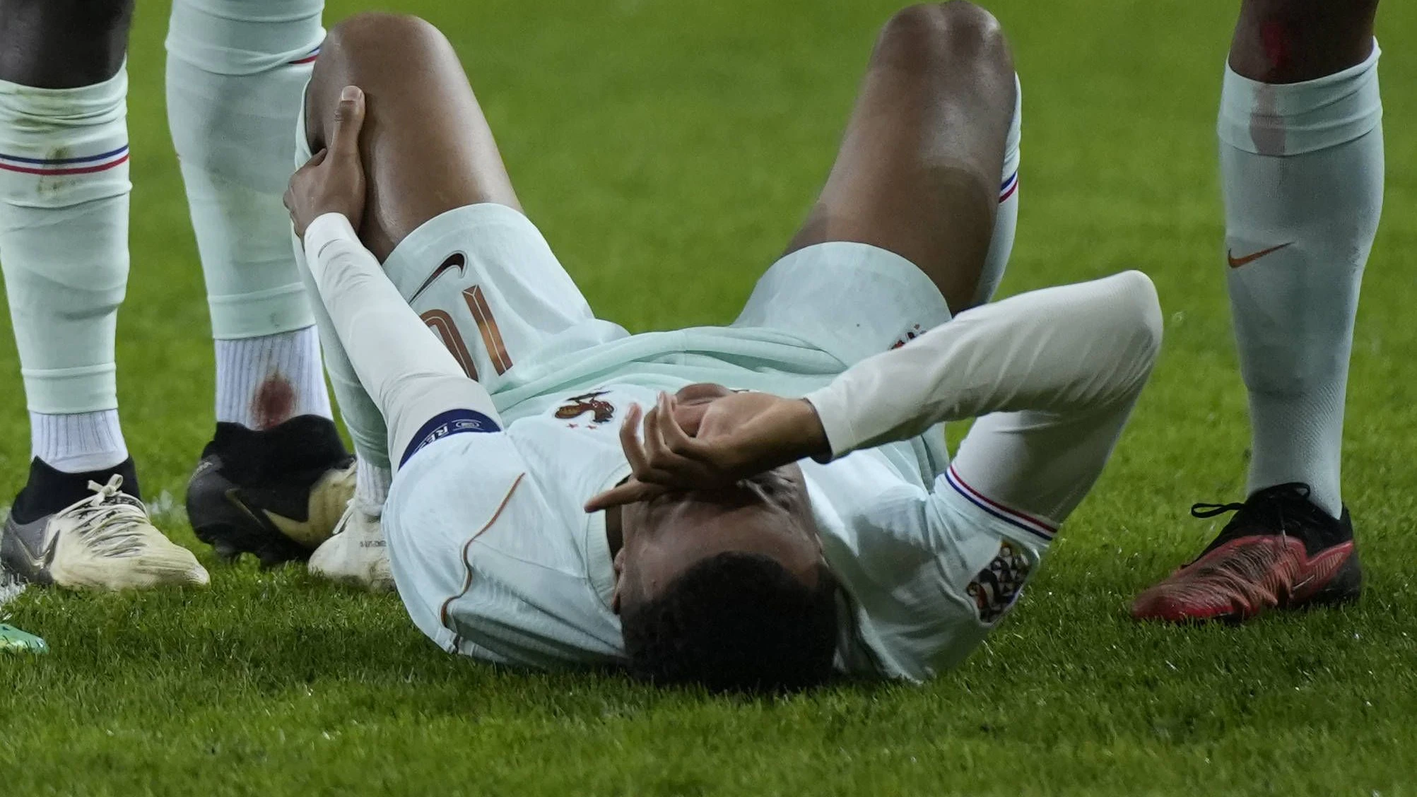 Fußball-Star Kylian Mbappe ist verletzt. 
