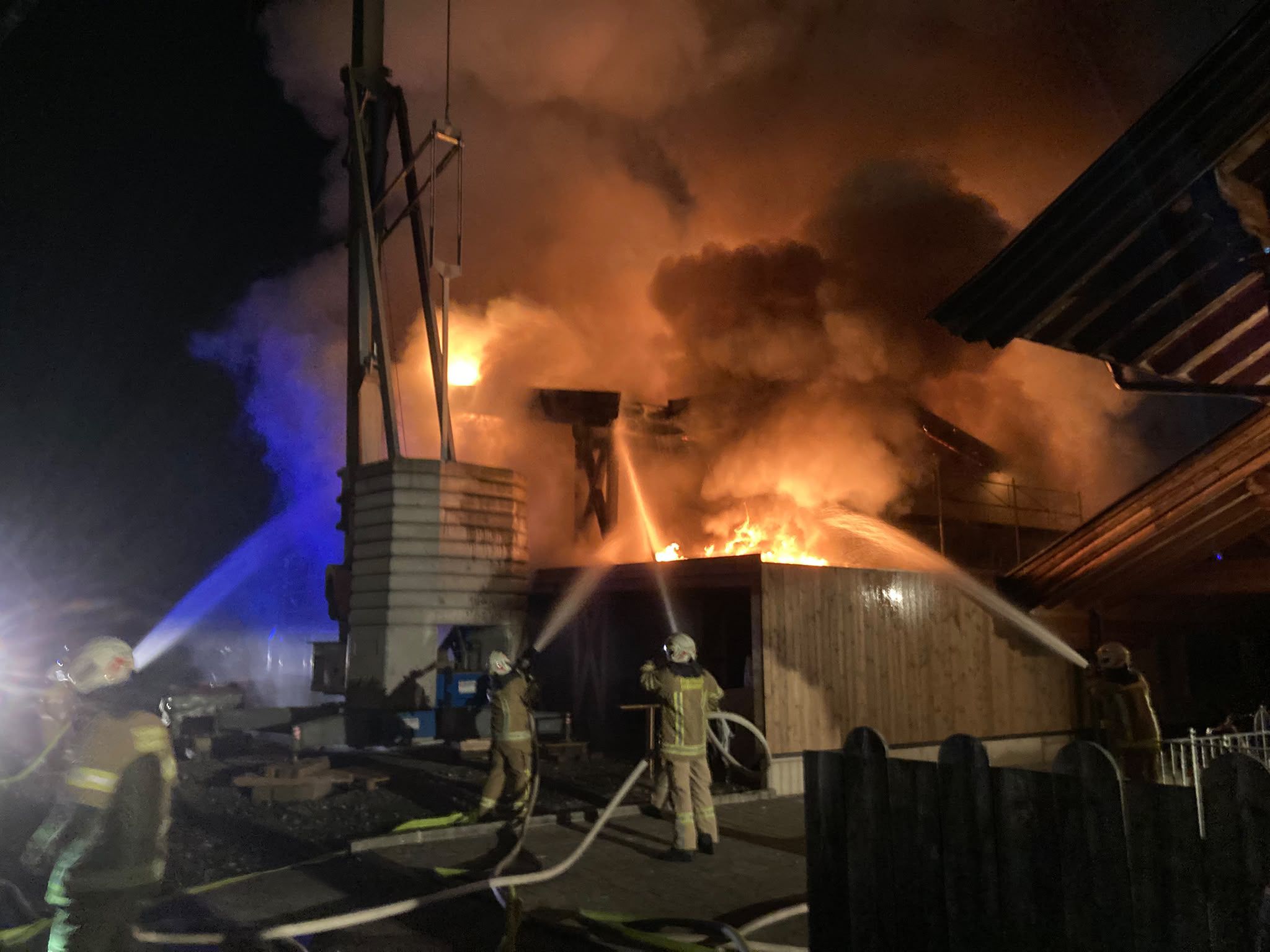 Der Rohbau wurde durch den Brand stark beschädigt.