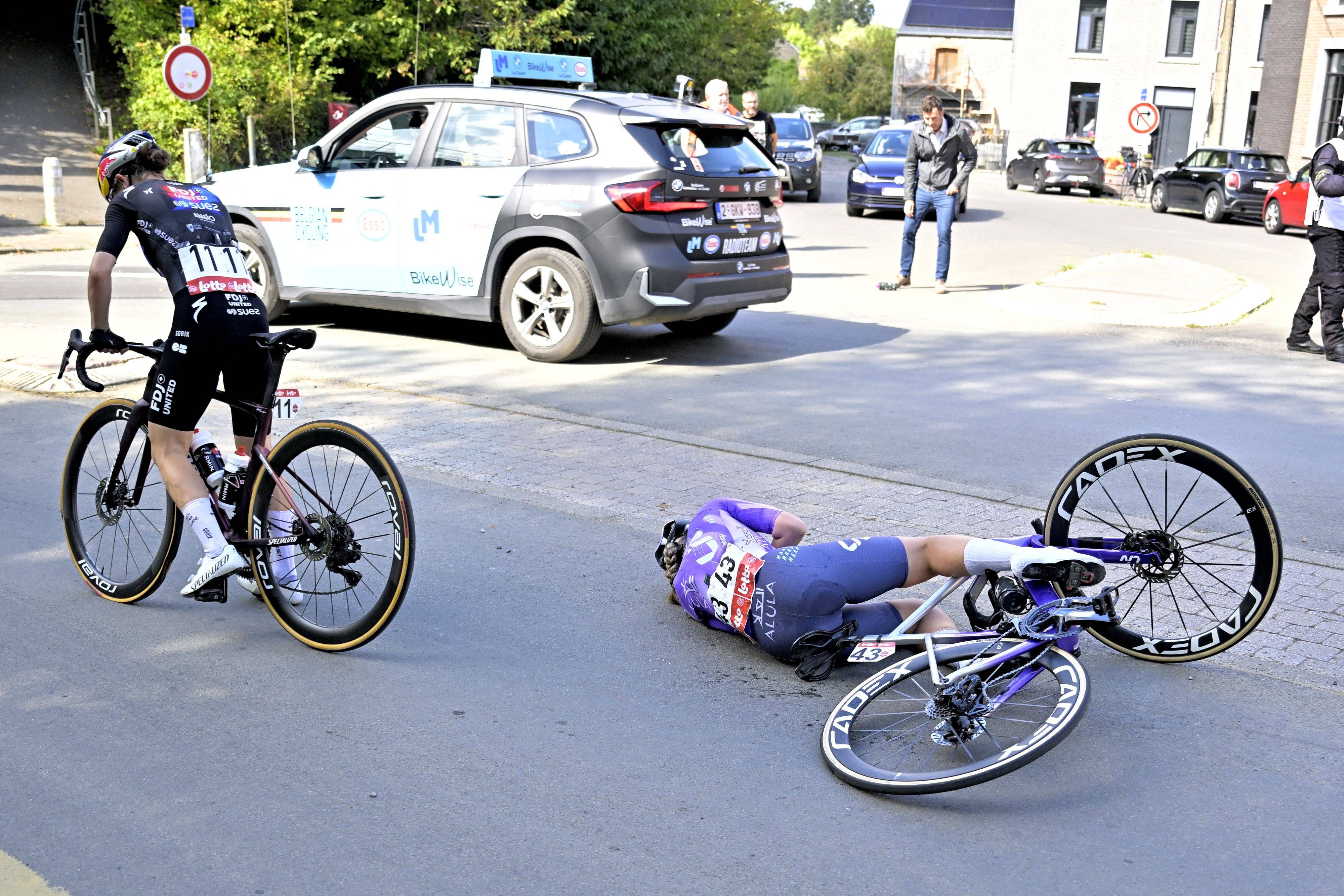 Caroline Andersson stürzte vor wenigen Wochen auch beim Grand Prix de Wallonie.