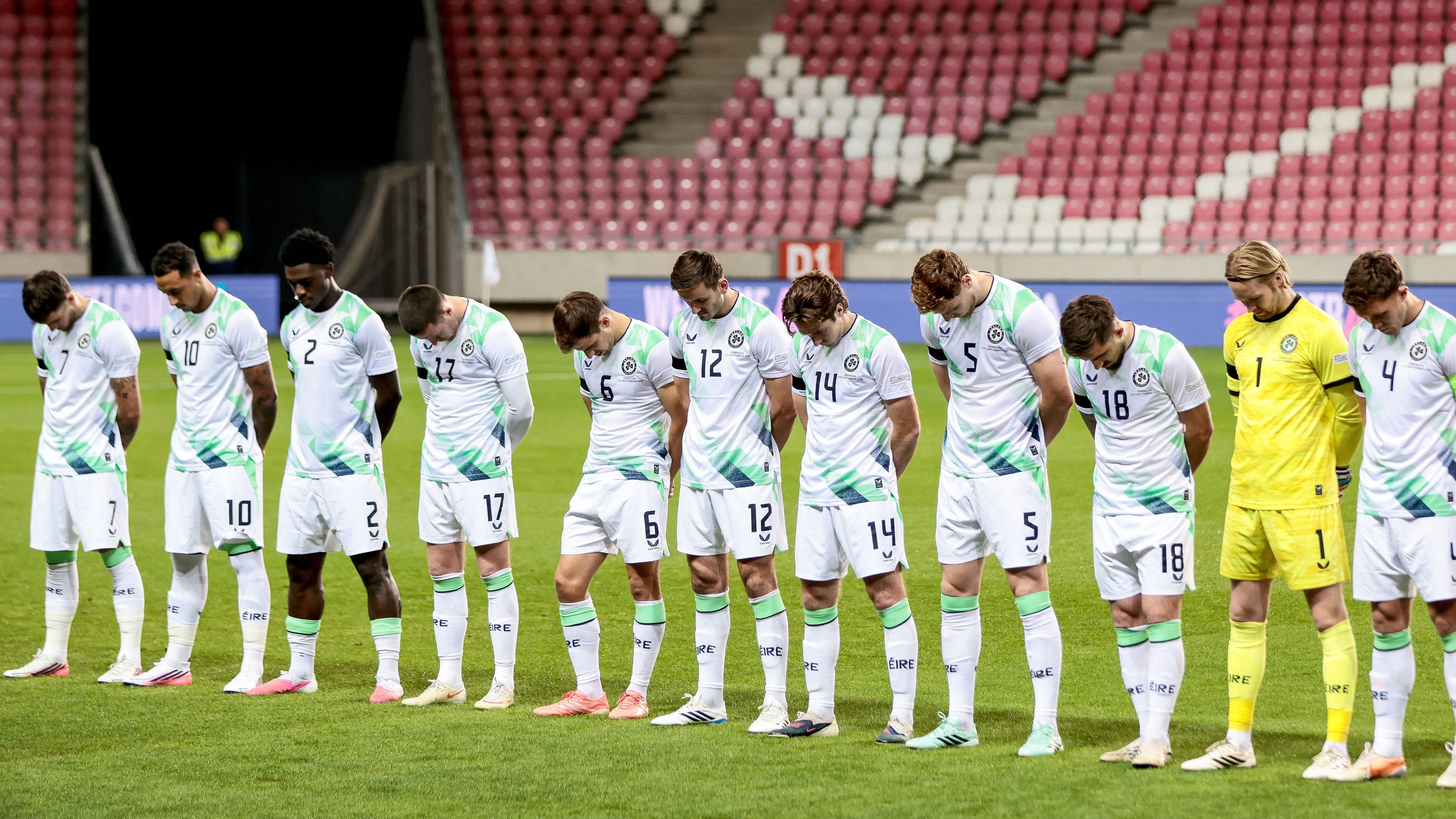 Irlands Teamspieler mit dem stillen Protest gegen Israel