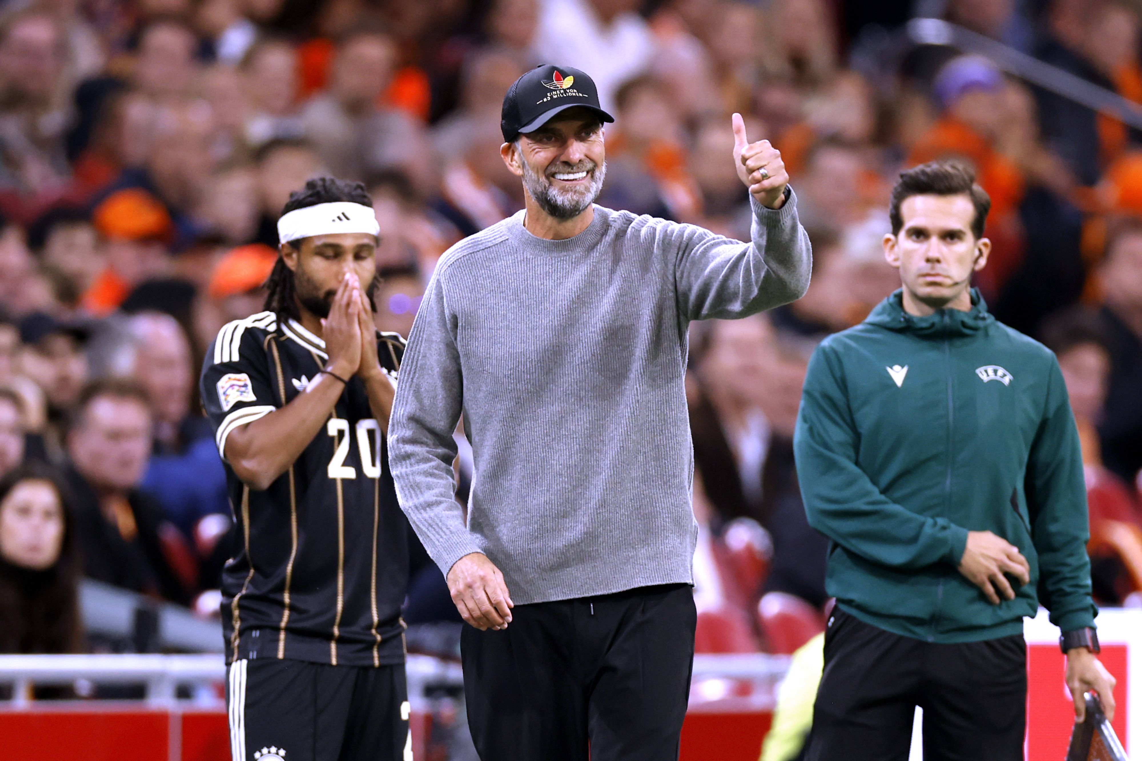 Jürgen Klopp bei seinem Debüt gegen die Niederlande. 