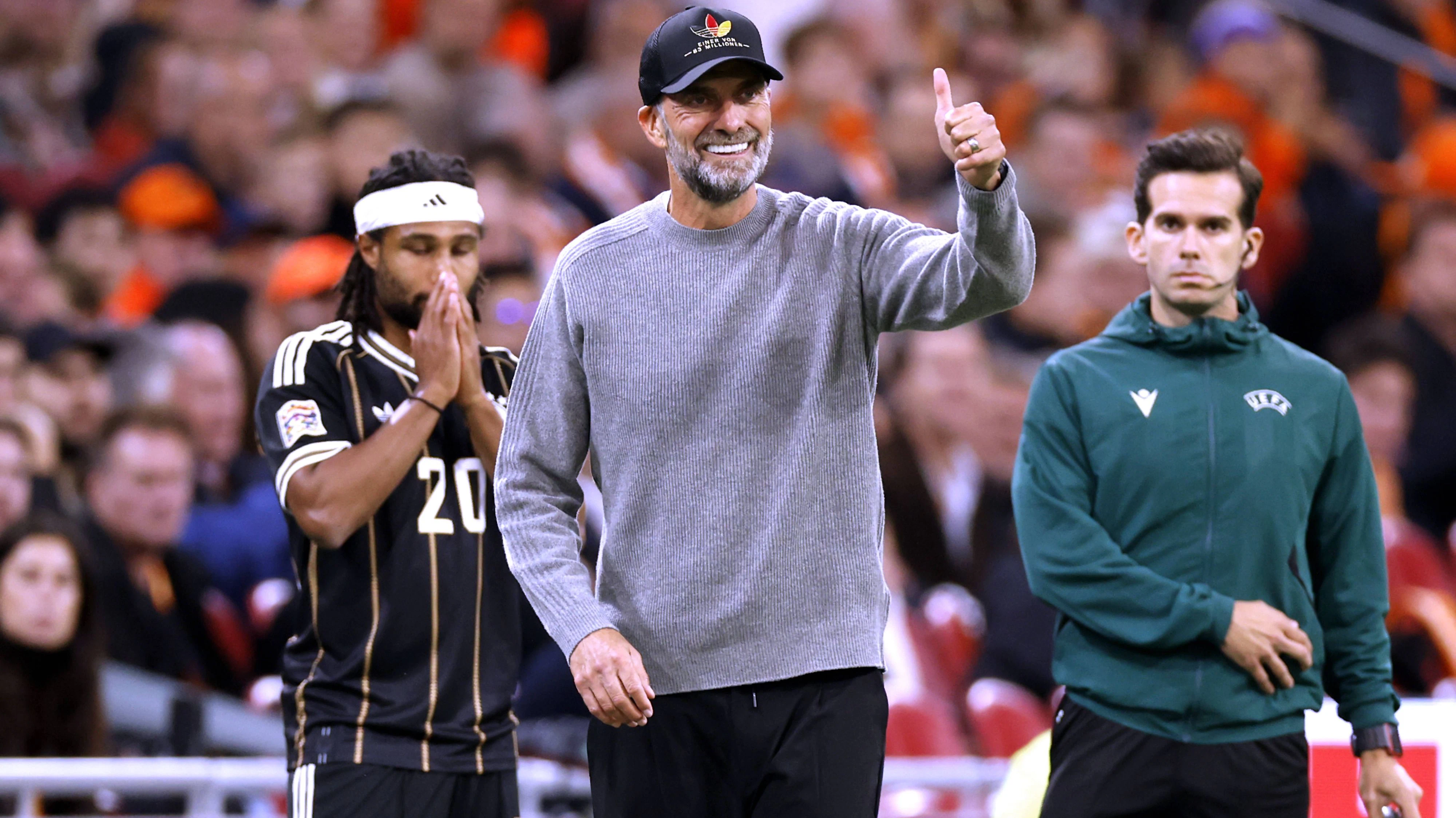 Jürgen Klopp bei seinem Debüt gegen die Niederlande. 