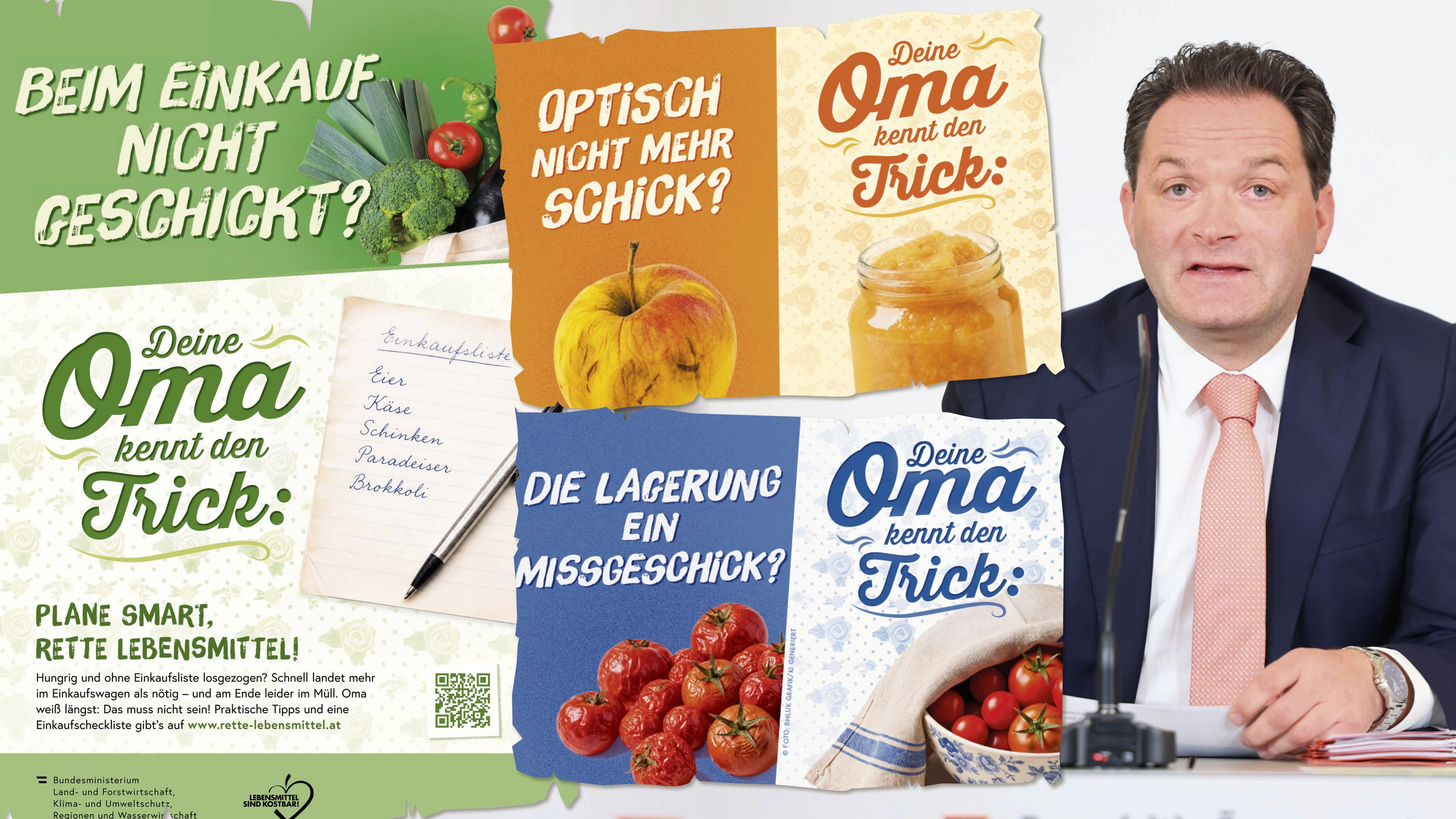 Landwirtschafts- und Umweltminister Totschnig startet die Kampagne "Mach’s wie Oma".